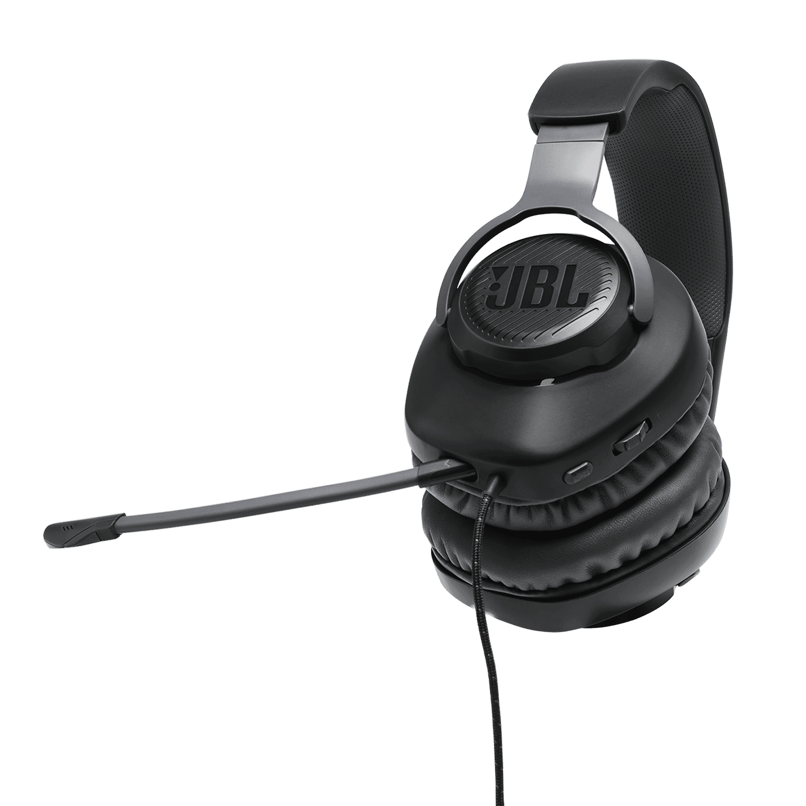 JBL Quantum 100 JBLQUANTUM100BLK Wired Headphone with Mic (3.5 mm Connector, On Ear, Black)_3