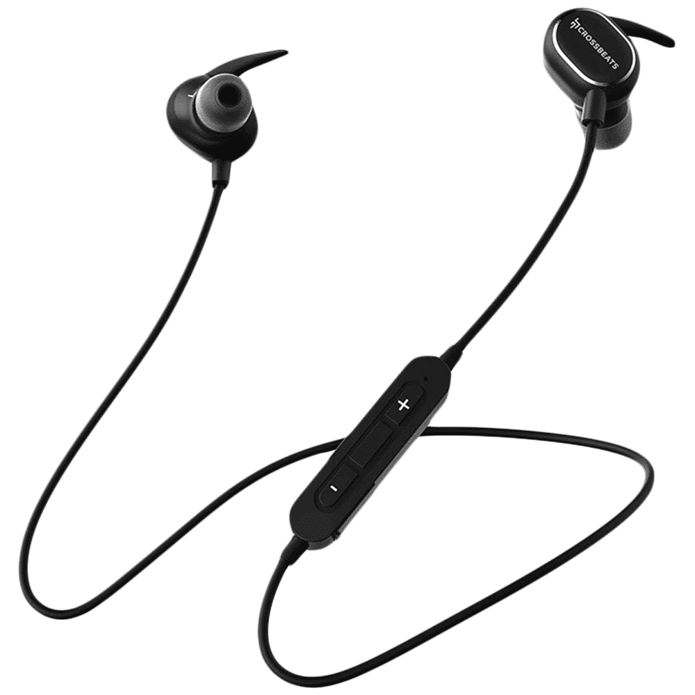 CROSSBEATS Pulse CB-PULSE Neckband with Passive Noise Cancelling (IPX5 Sweatproof, Upto 8 Hours Playback, Black)_5