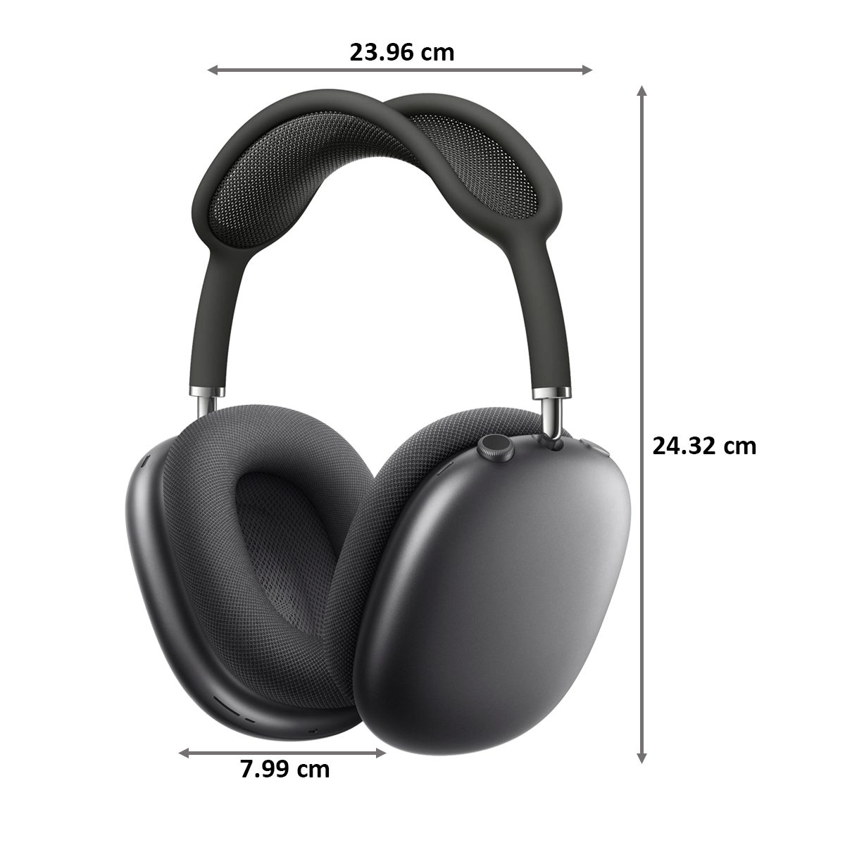 Apple AirPods Max MGYH3HN/A Over-Ear Wireless Headphone with Mic (Bluetooth 5.0, Spatial Audio, Space Grey)_2