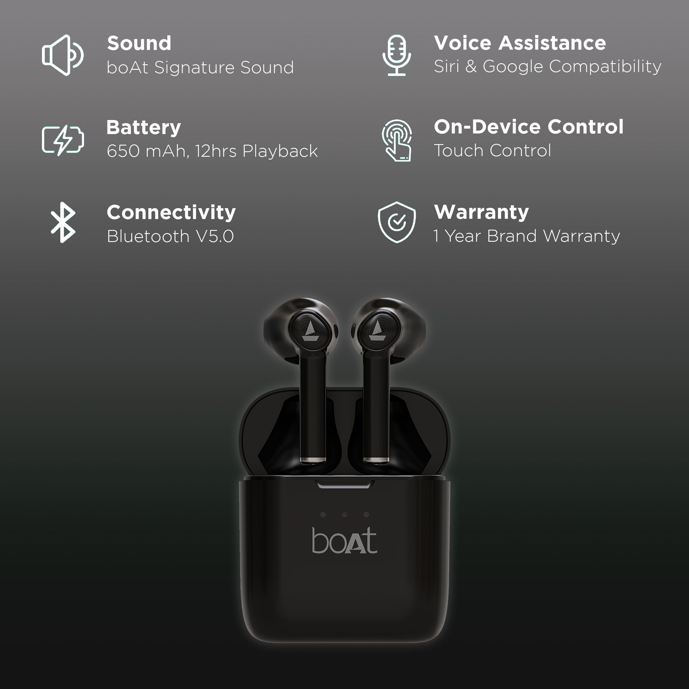 boAt Airdopes 138 TWS Earbuds (12 Hours Playback, Black)_2