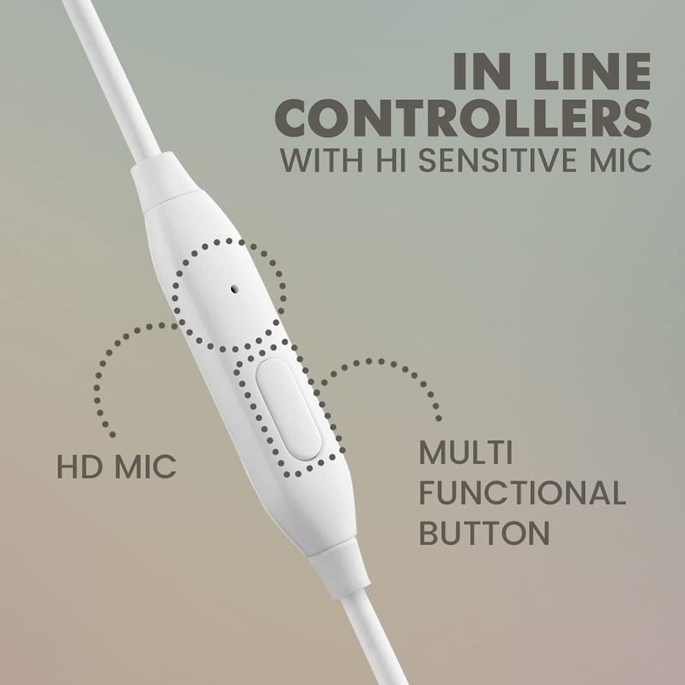 LUMIFORD Ultimate U50 Wired Earphone with Mic (In Ear, White)_13