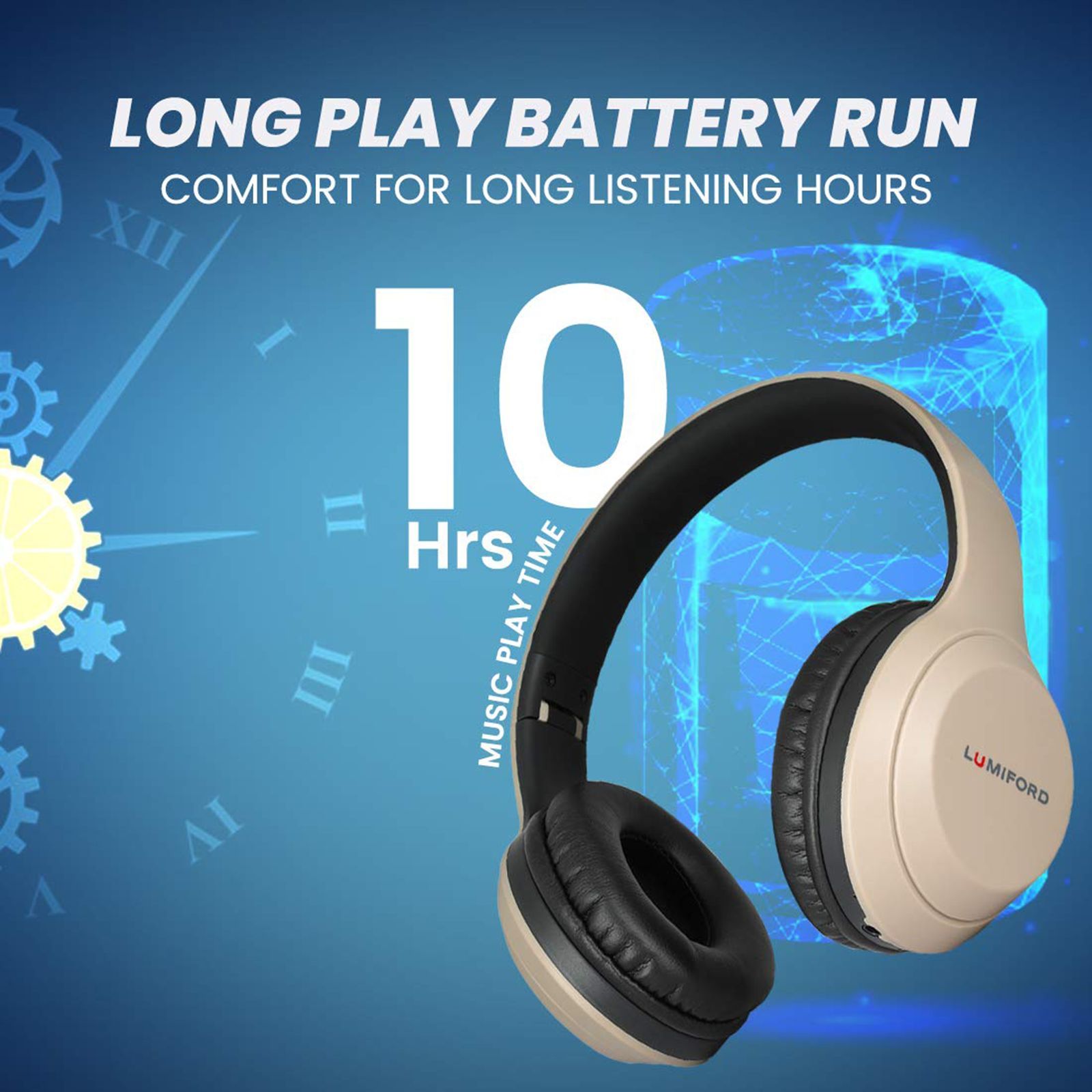 LUMIFORD LongdriveHD HD50 Bluetooth Headphone with Mic (Passive Noise Cancellation, Over Ear, Beach) LUMIFORD LongdriveHD HD50 Bluetooth Headphone with Mic (Passive Noise Cancellation, Over Ear, Beach)_8