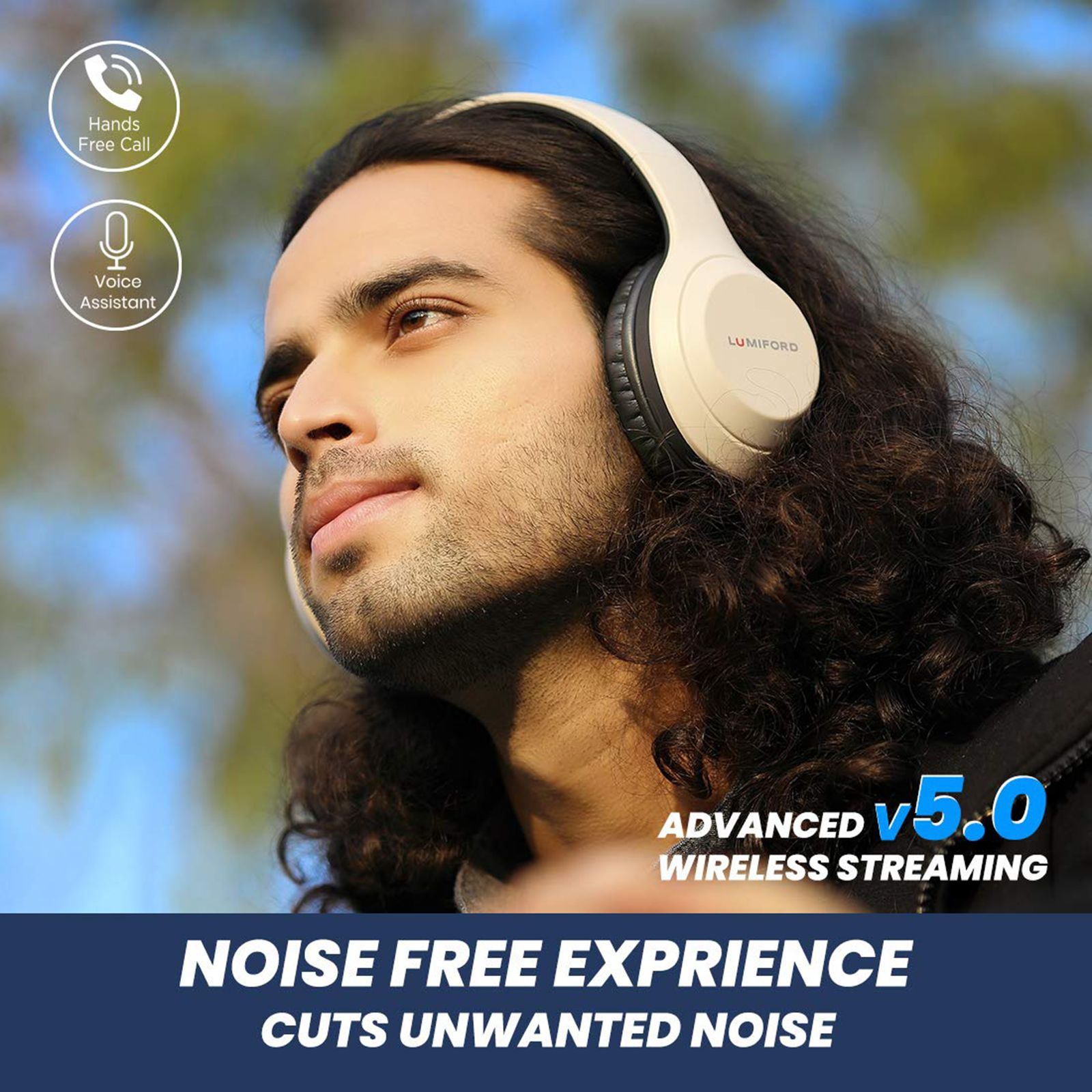 LUMIFORD LongdriveHD HD50 Bluetooth Headphone with Mic (Passive Noise Cancellation, Over Ear, Beach) LUMIFORD LongdriveHD HD50 Bluetooth Headphone with Mic (Passive Noise Cancellation, Over Ear, Beach)_9