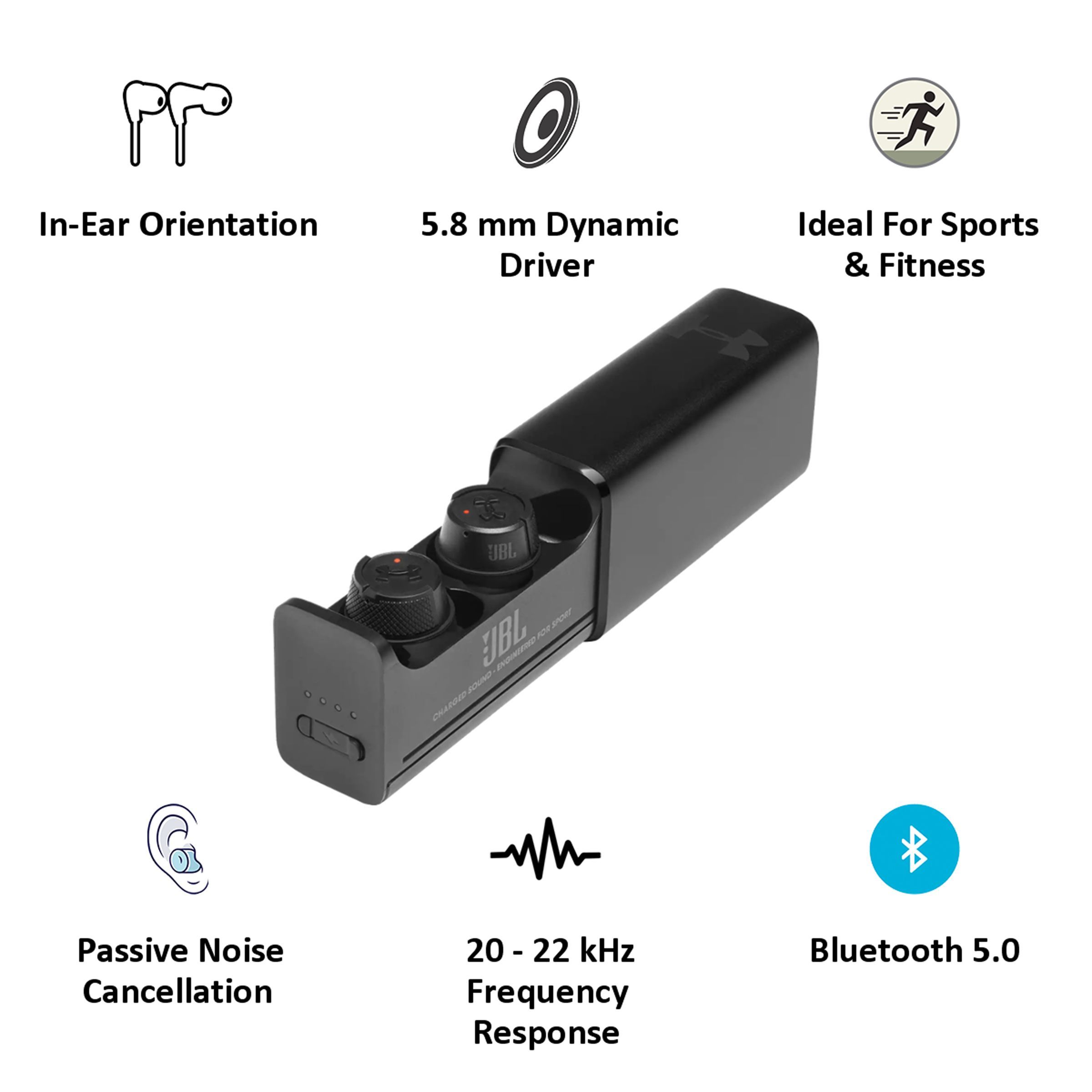 JBL Under Armour Flash X UAJBLFLASHXBLK TRUE Wireless In-Ear Passive Noise Cancellation Truly Wireless Earbuds with Mic (Google Fast Pairing, Black) JBL Under Armour Flash X UAJBLFLASHXBLK TRUE Wireless In-Ear Passive Noise Cancellation Truly Wireless Earbuds with Mic (Google Fast Pairing, Black)_6