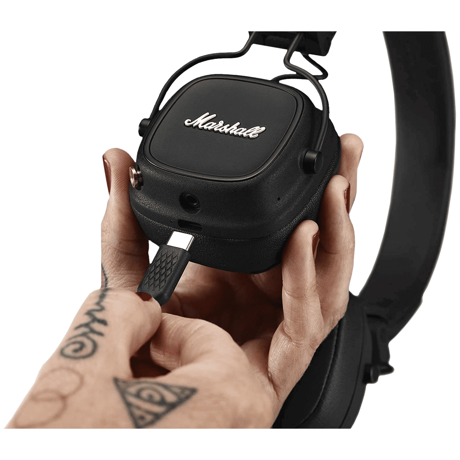 Marshall Major IV Bluetooth Headphone with Mic (Upto 80 Hours Playback, On Ear, Black)_12
