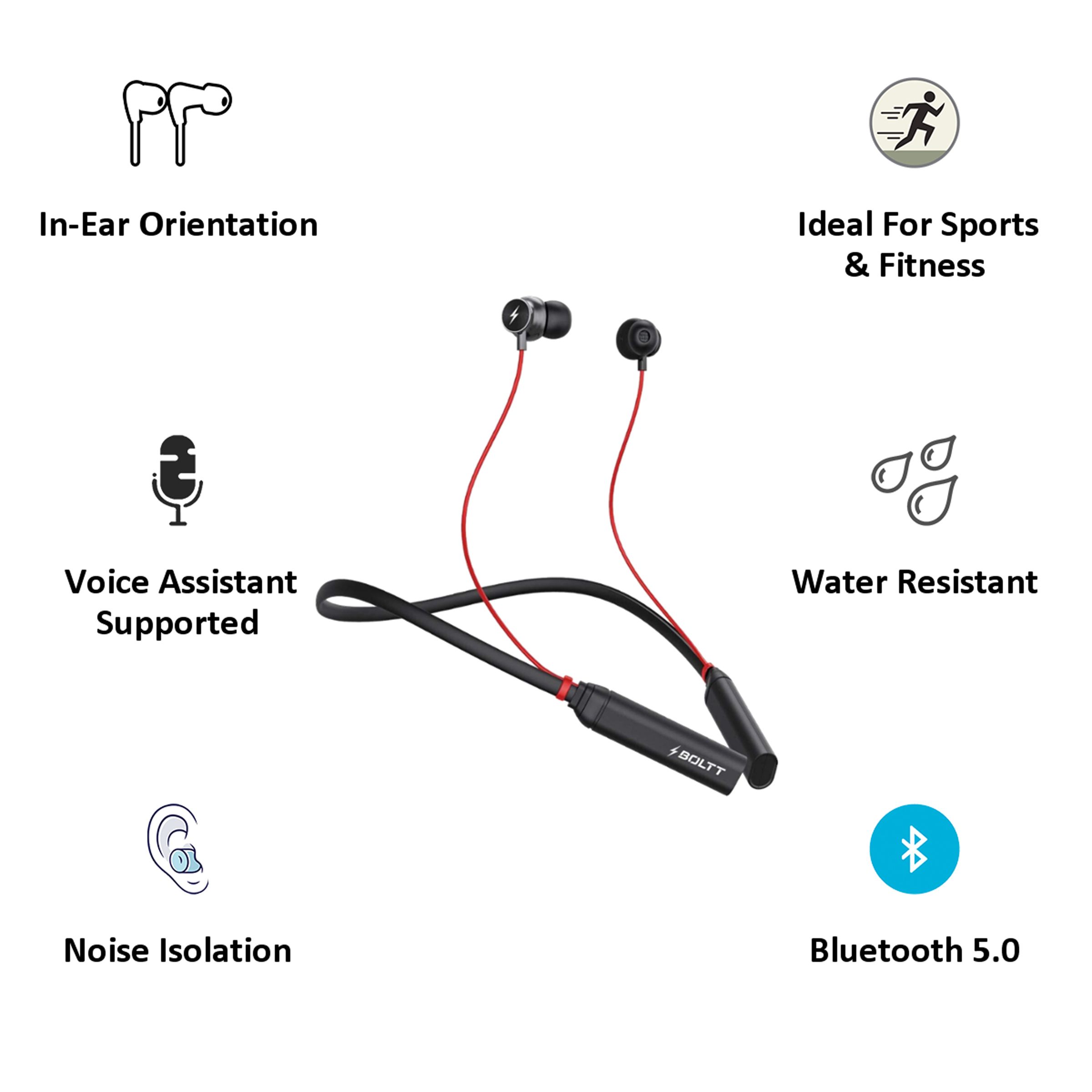 FIRE-BOLTT BN1001 BN1000 In-Ear Noise Isolation Wireless Earphone with Mic (Bluetooth 5.0, Voice Assistant Supported, Red)_4