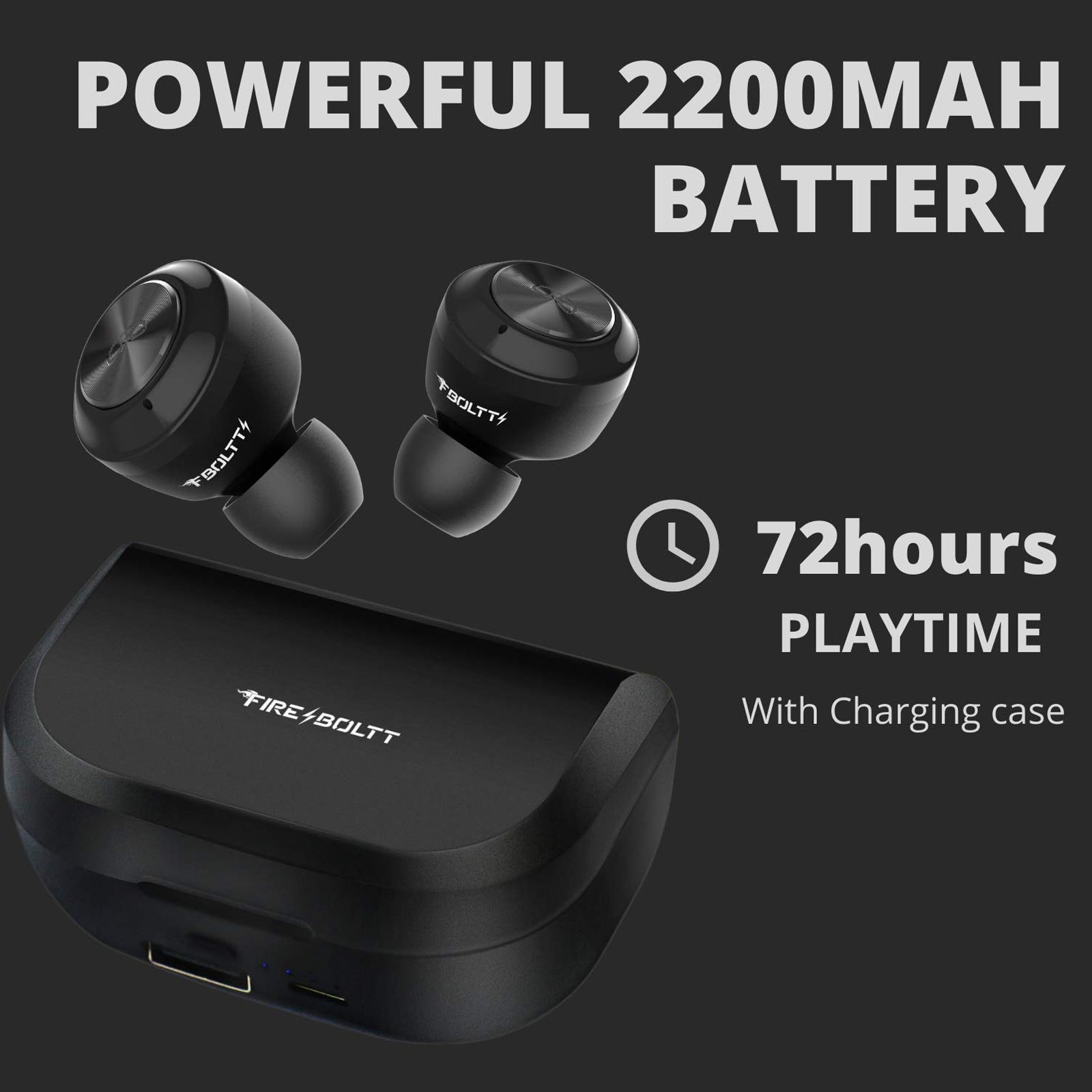 Fire-Boltt BE1001 BE1000 In-Ear Noise Isolation Truly Wireless Earbuds with Mic (Bluetooth 5.0, Voice Assistant Supported, Black)_8