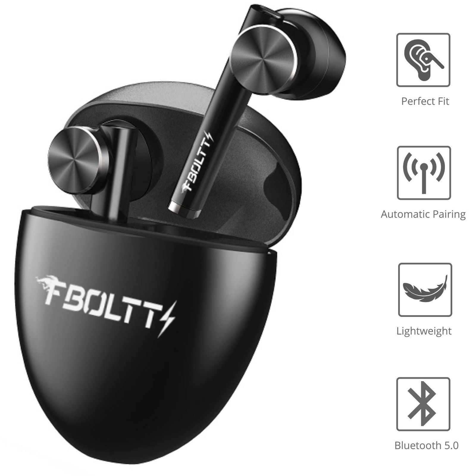 FIRE-BOLTT BE1300 In-Ear Noise Isolation Truly Wireless Earbuds with Mic (Bluetooth 5.0, Automatic Pairing, Black)_8