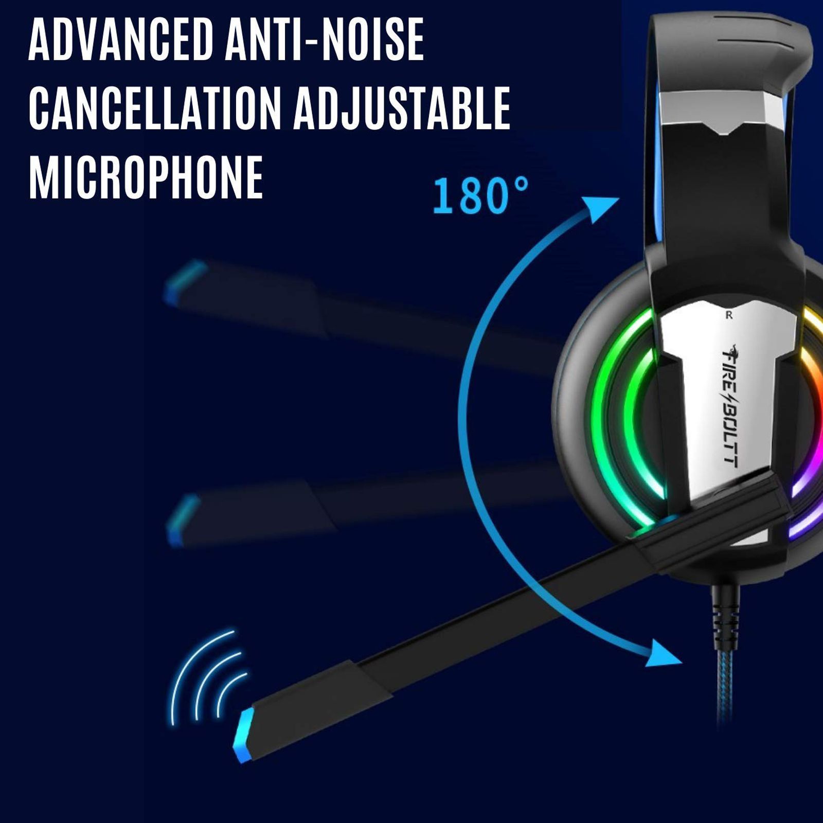 FIRE-BOLTT BGH1000 Wired Gaming Headphone with Noise Isolation (Glaring LED lights, Over Ear, Blue) FIRE-BOLTT BGH1000 Wired Gaming Headphone with Noise Isolation (Glaring LED lights, Over Ear, Blue)_5