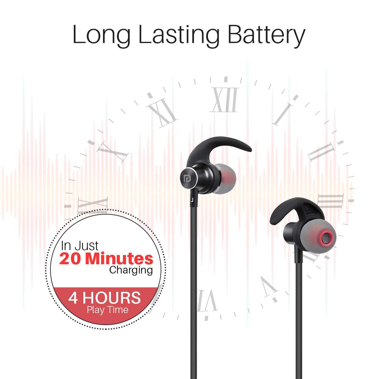 PORTRONICS Harmonics X POR 1099 Neckband (IPX5 Sweat Resistant, Rapid Charging, Black)_7