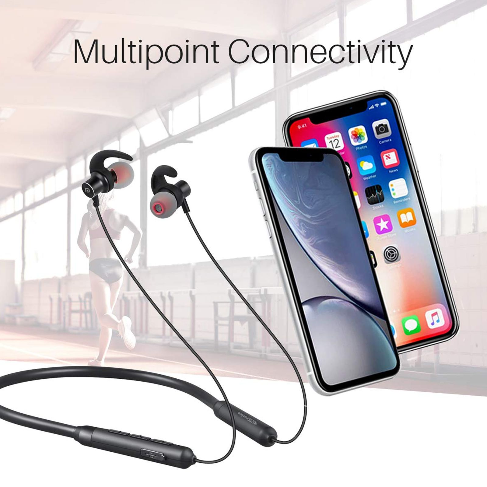 PORTRONICS Harmonics X POR 1099 Neckband (IPX5 Sweat Resistant, Rapid Charging, Black)_8