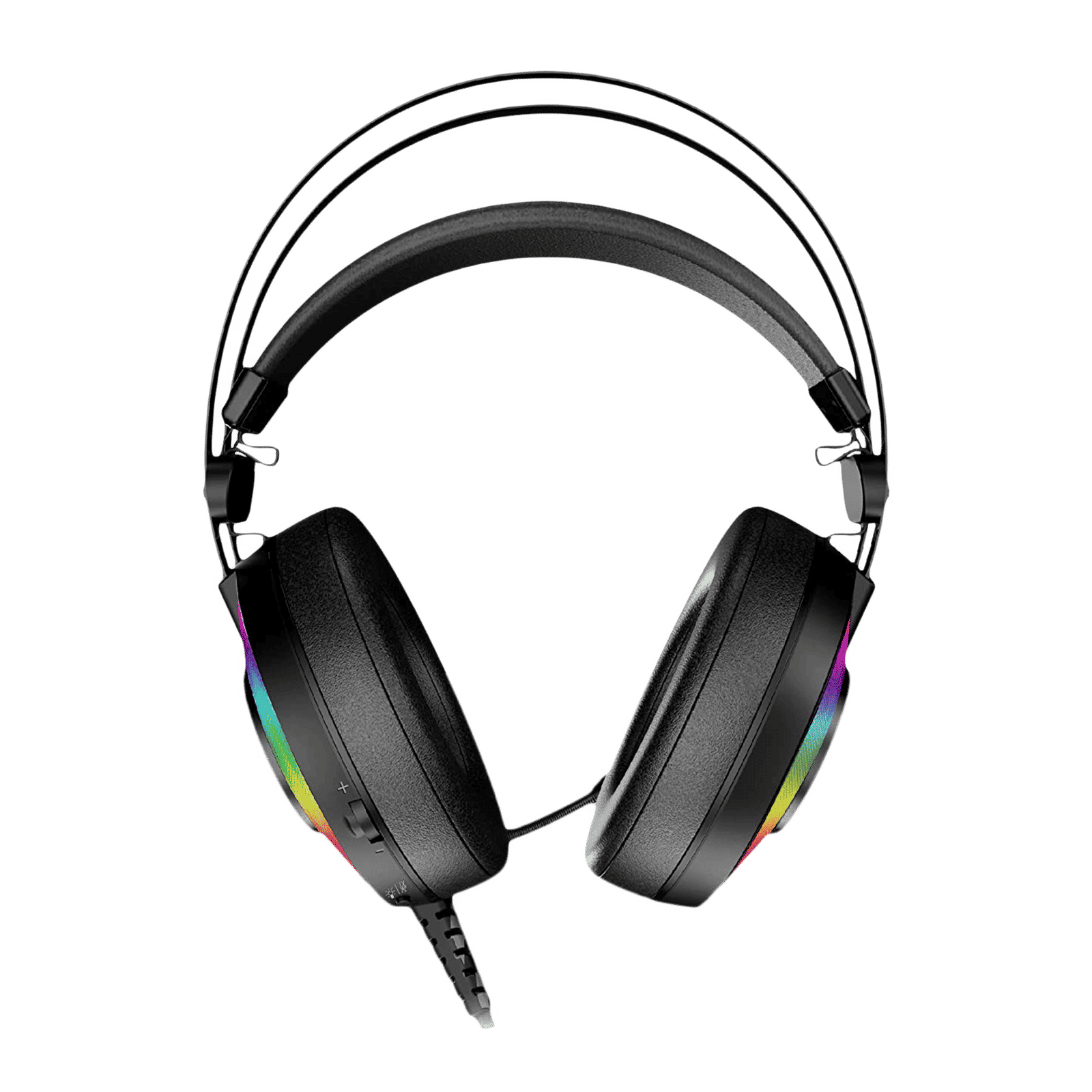 Red Gear Comet 7.1 Wired Gaming Headset with Noise Cancellation (7 Changeable LED Color, Over Ear, Black)_3