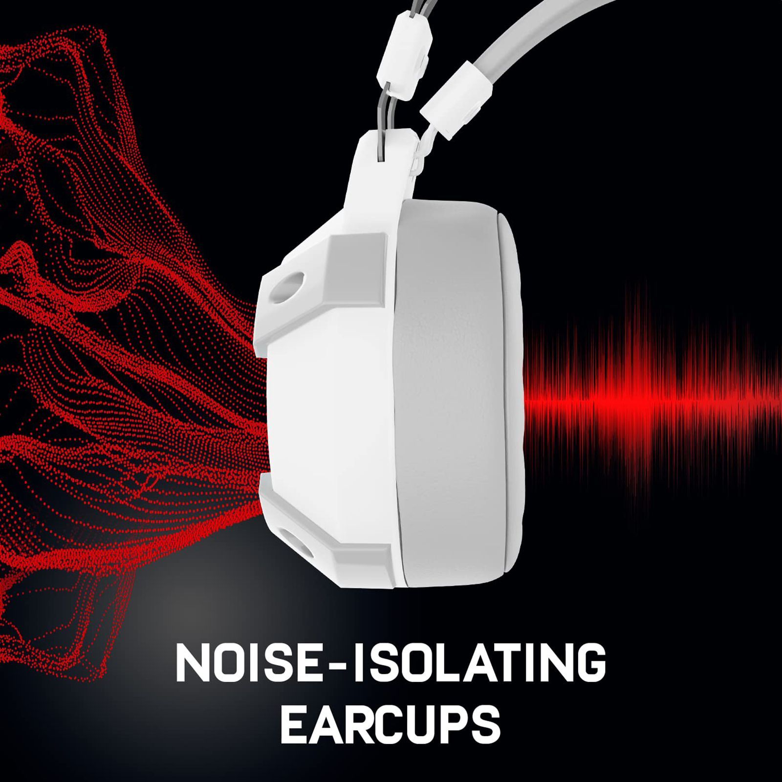 Red Gear Cosmo 7.1 Wired Gaming Headset with Passive Noise Cancellation (RGD LED, Over Ear, White)_8