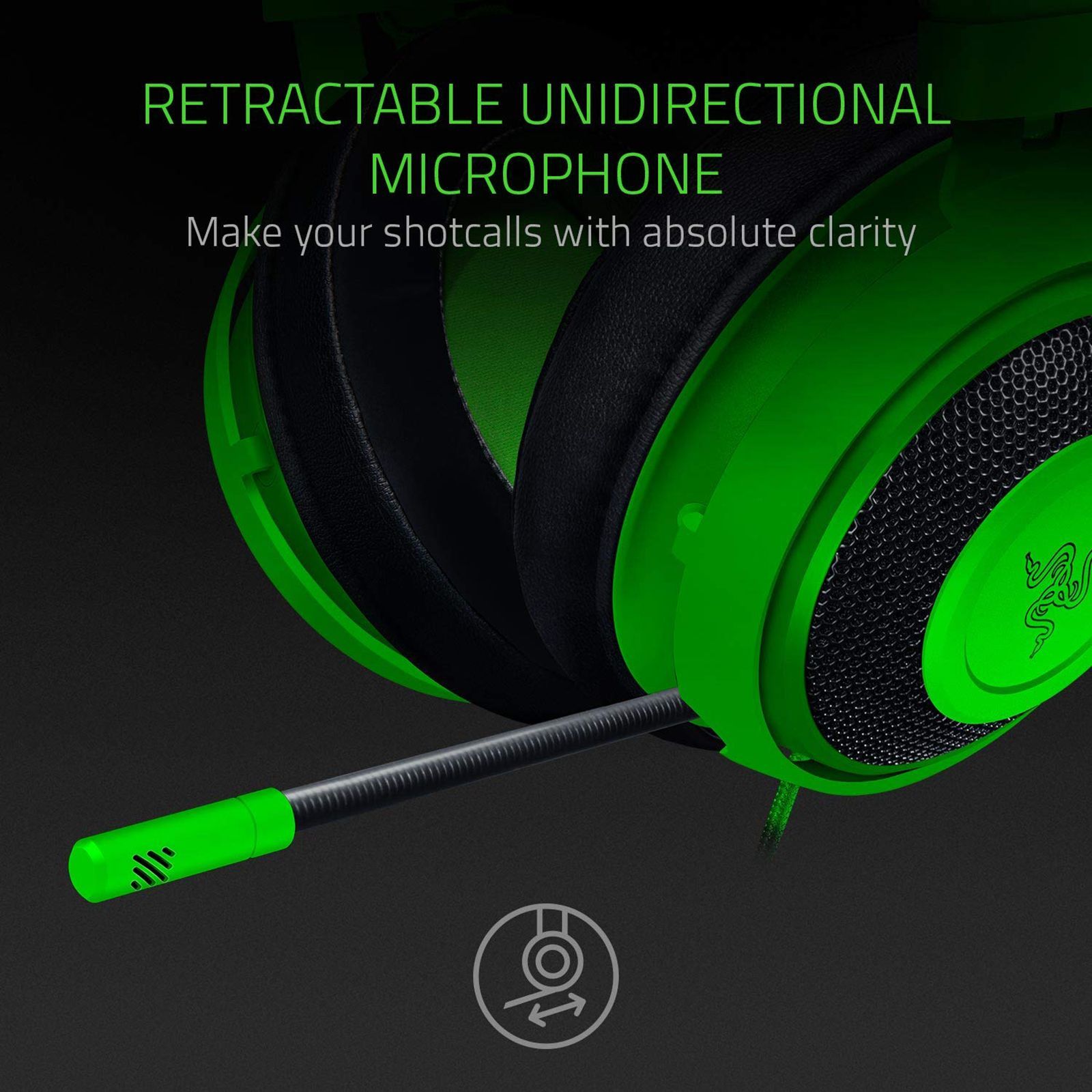 RAZER Kraken RZ04-02830200-R3M1 Wired Gaming Headset (Clear & Powerful Sound, Over Ear, Green) RAZER Kraken RZ04-02830200-R3M1 Wired Gaming Headset (Clear & Powerful Sound, Over Ear, Green)_5