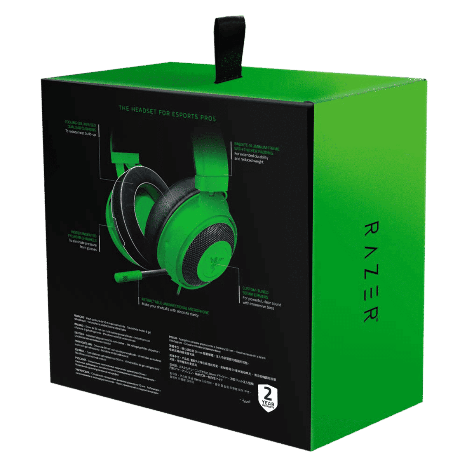 RAZER Kraken RZ04-02830200-R3M1 Wired Gaming Headset (Clear & Powerful Sound, Over Ear, Green) RAZER Kraken RZ04-02830200-R3M1 Wired Gaming Headset (Clear & Powerful Sound, Over Ear, Green)_8