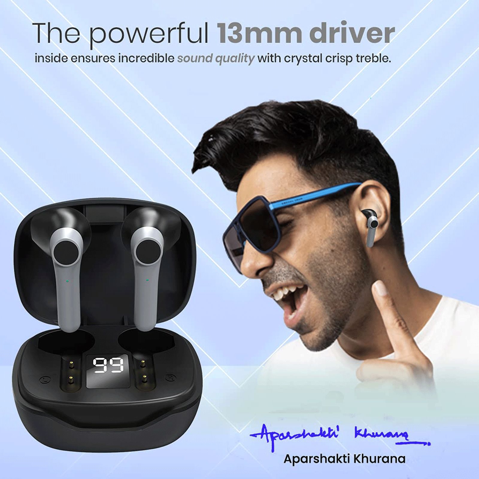 pTron Bass Pods 281 TWS Earbuds with Passive Noise Cancellation (IPX4 Sweat-Water Resistance, Stereo Calling, Black & Grey)_7