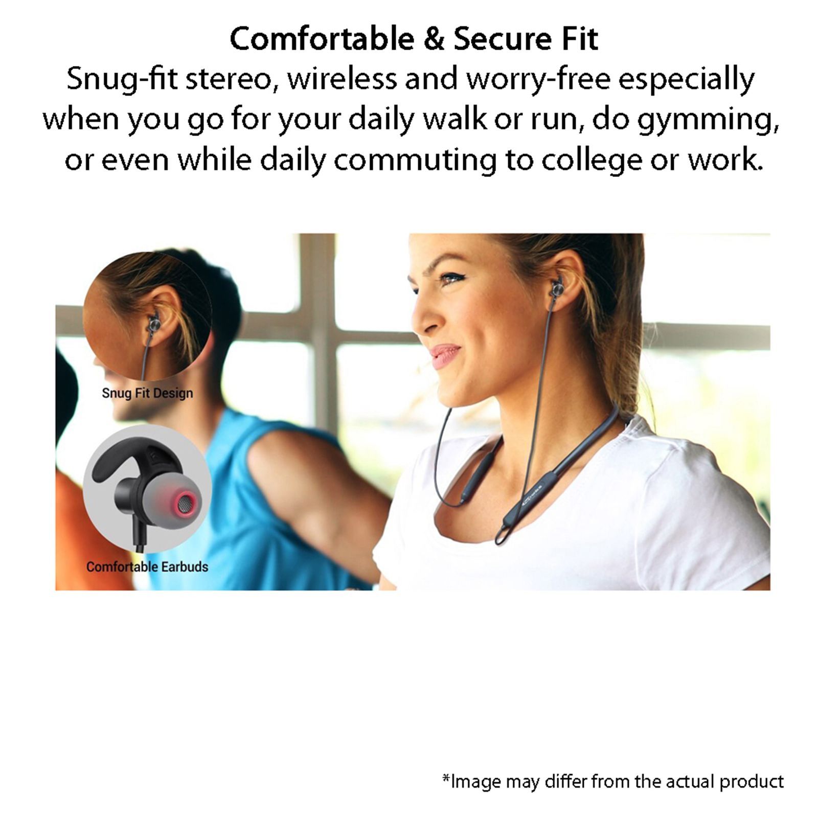 PORTRONICS Harmonics 216 POR 279 Neckband with Passive Noise Cancellation (IPX5 Water Resistant, Clear Bass Sound, Black)_5