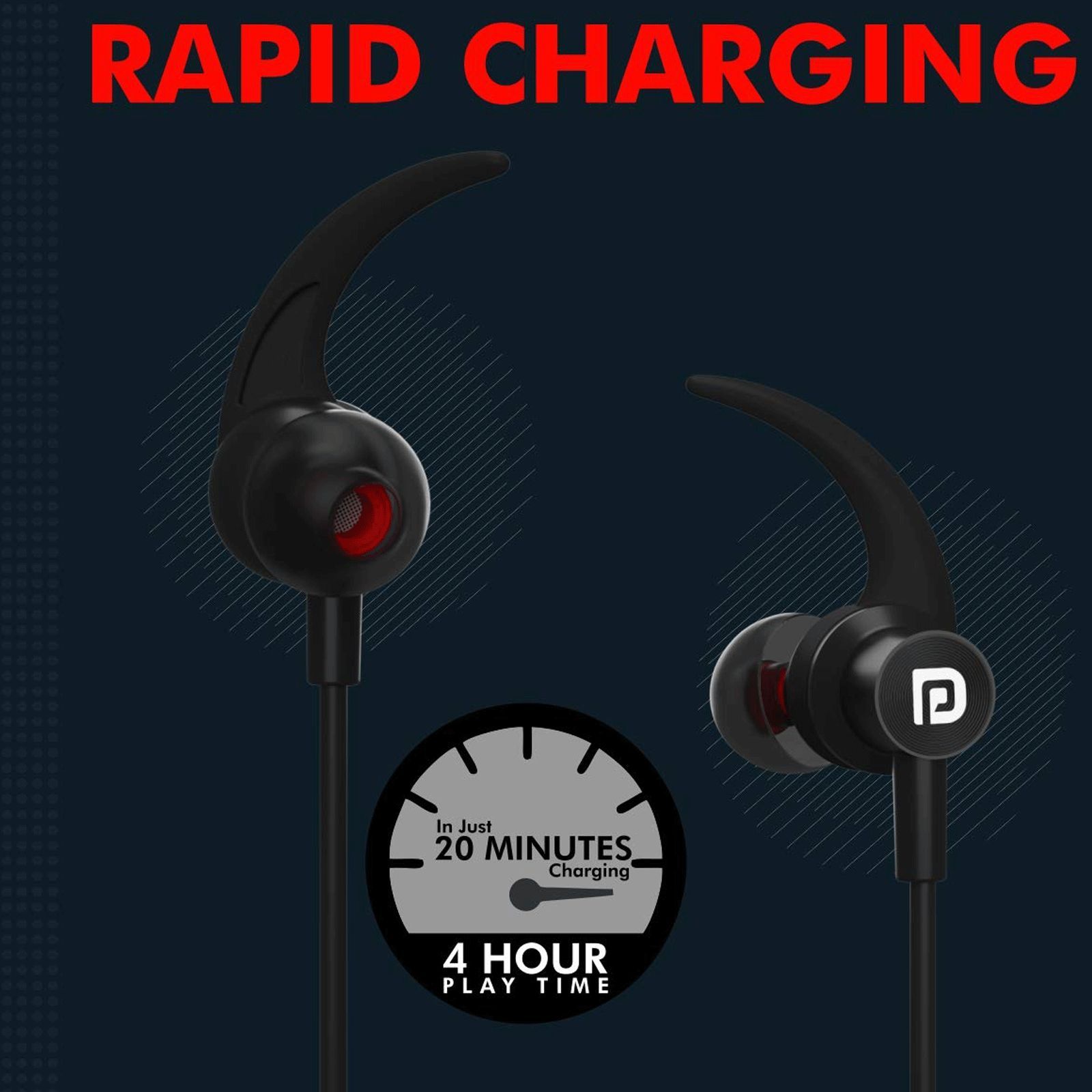 PORTRONICS Harmonics 216 POR 279 Neckband with Passive Noise Cancellation (IPX5 Water Resistant, Clear Bass Sound, Black)_6