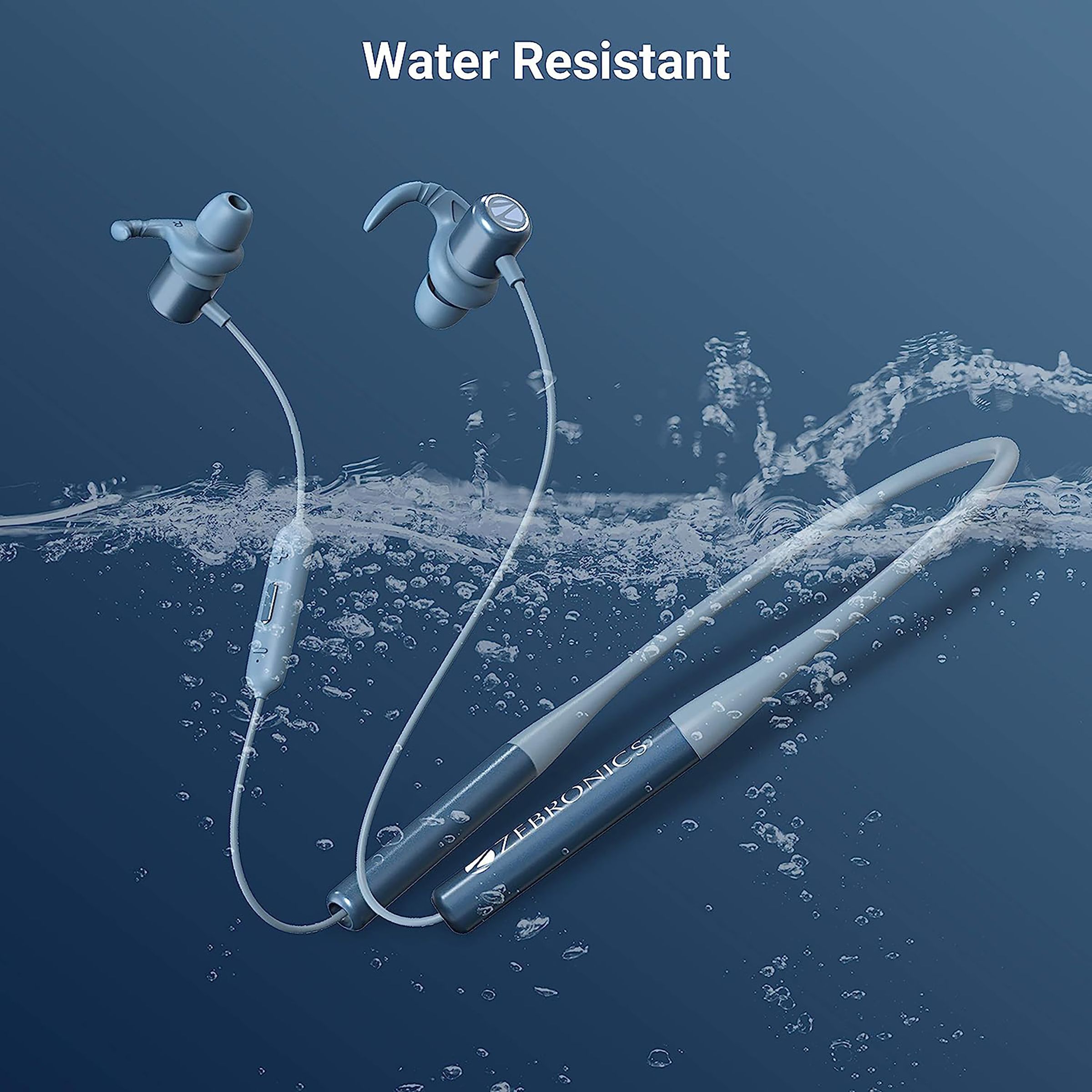 ZEBRONICS Yoga Neckband (Water Resistant, 21 Hours Playtime, Blue) ZEBRONICS Yoga Neckband (Water Resistant, 21 Hours Playtime, Blue)_6