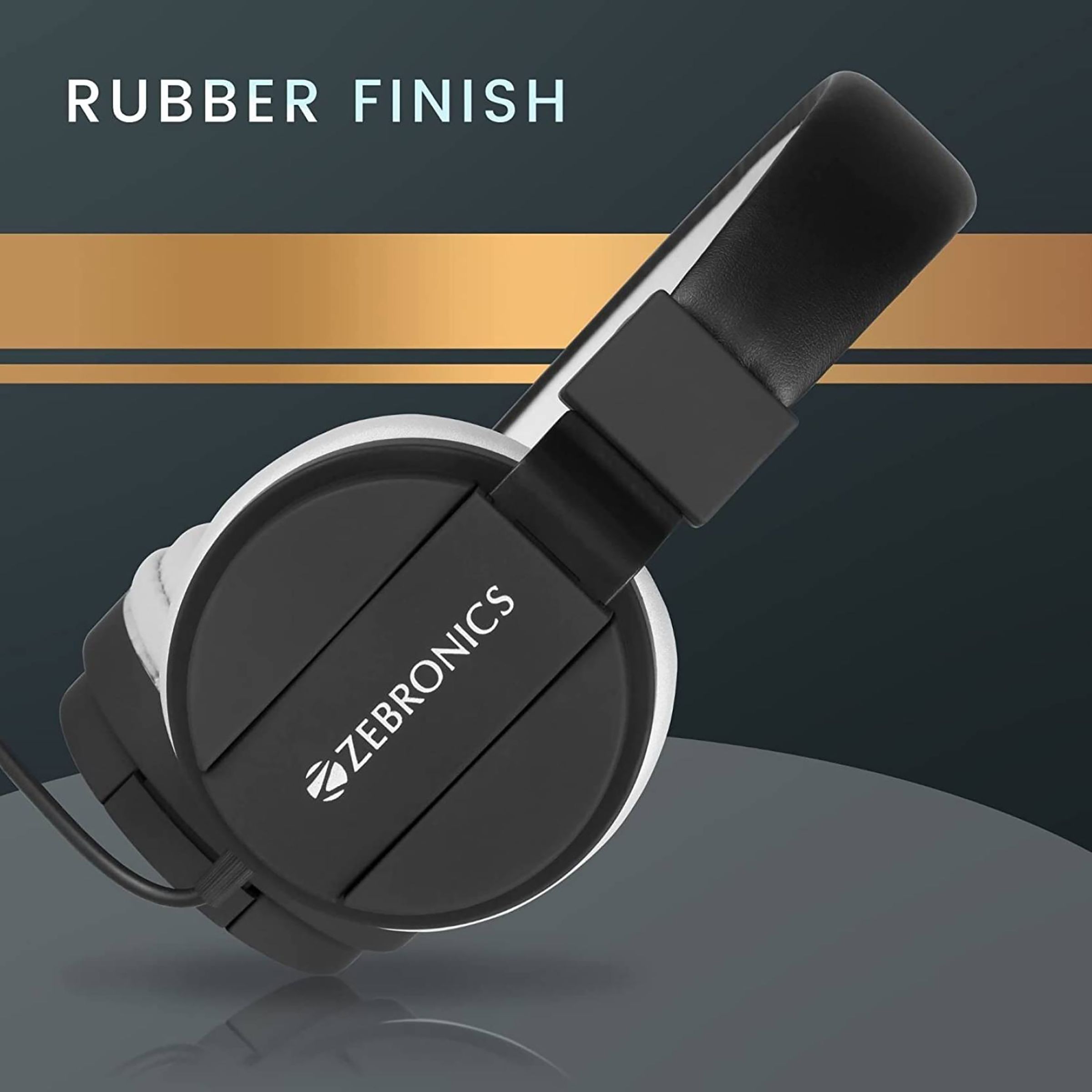 ZEBRONICS Storm Wired Headphone with Mic (On Ear, Black) ZEBRONICS Storm Wired Headphone with Mic (On Ear, Black)_4