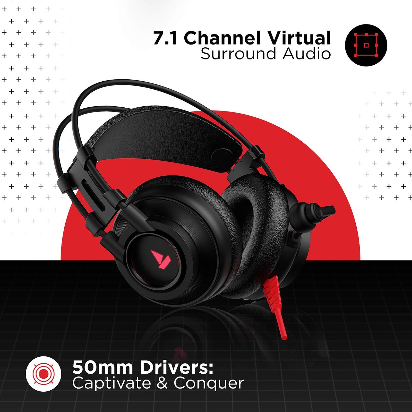 boAt Immortal 200 Wired Gaming Headset with Environmental Noise Cancellation (7.1 Channel, Over Ear, Active Black)_2