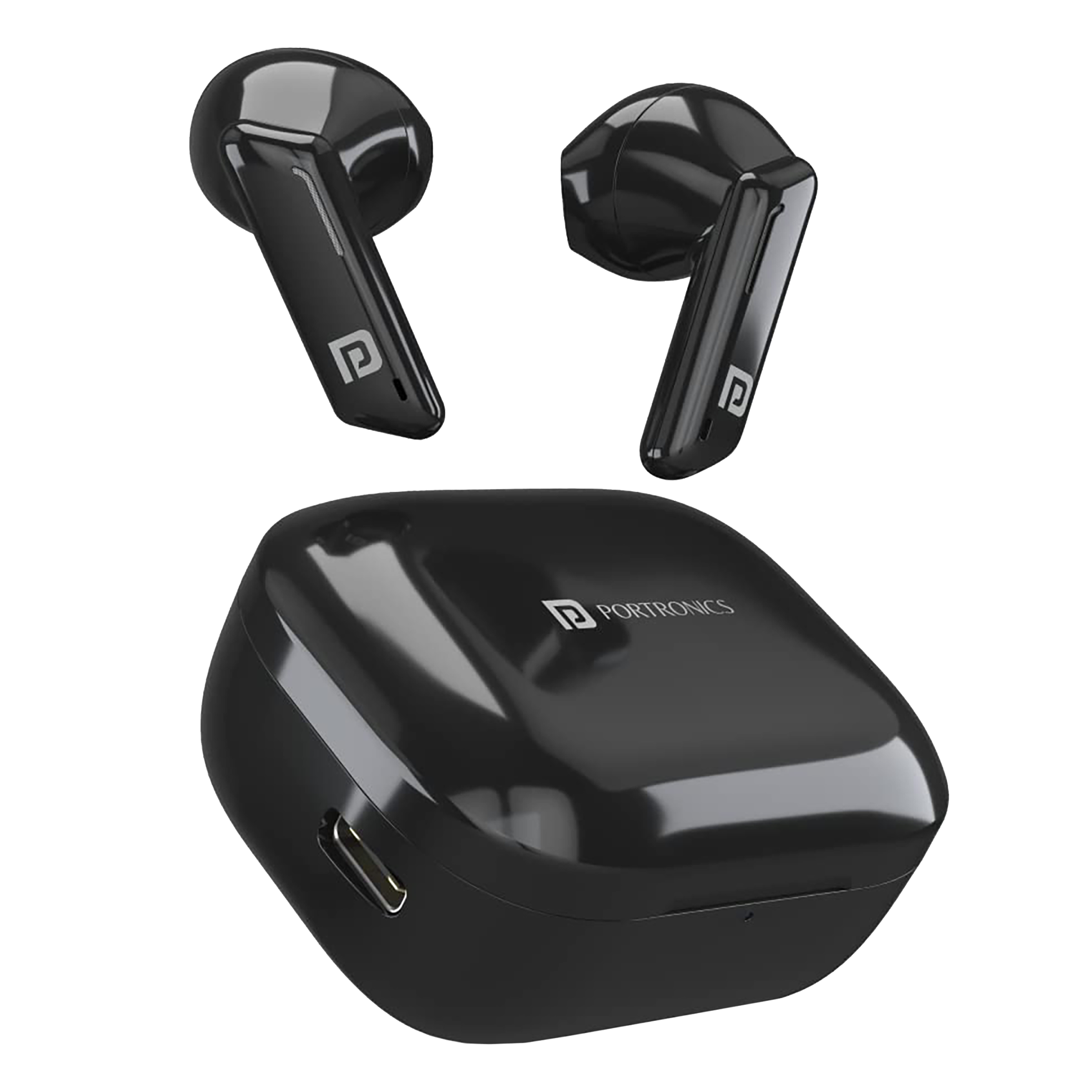 PORTRONICS Harmonics Twins 11 TWS Earbuds (IPX4 Water Resistant, HD Sound, Black)_1