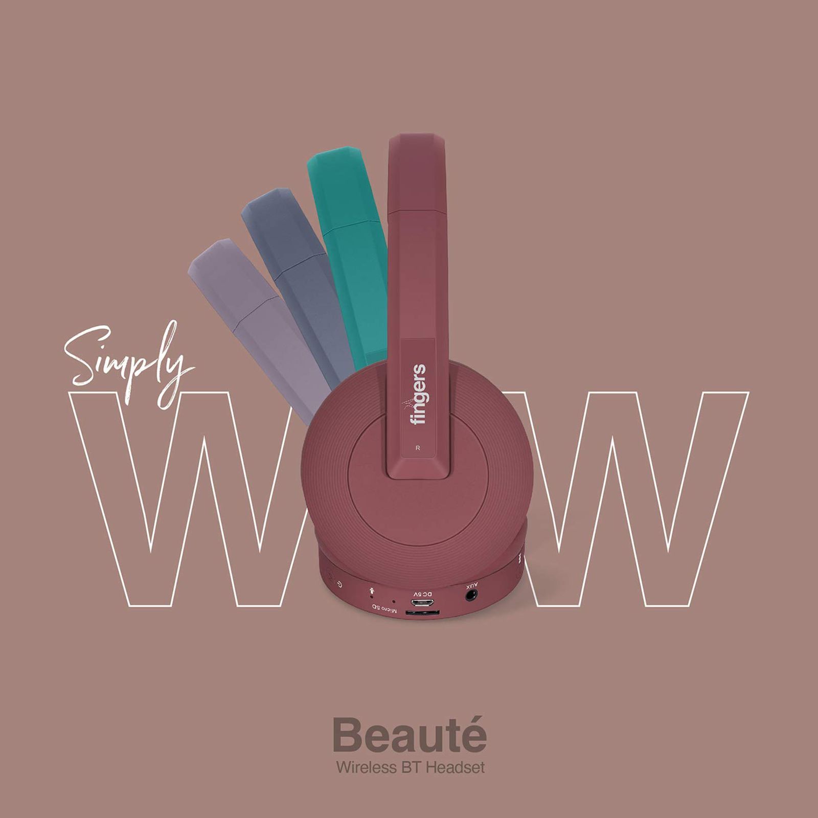 fingers Beaute Bluetooth Headphone with Mic (11 Hours Playback, On Ear, Emerald Green)_5