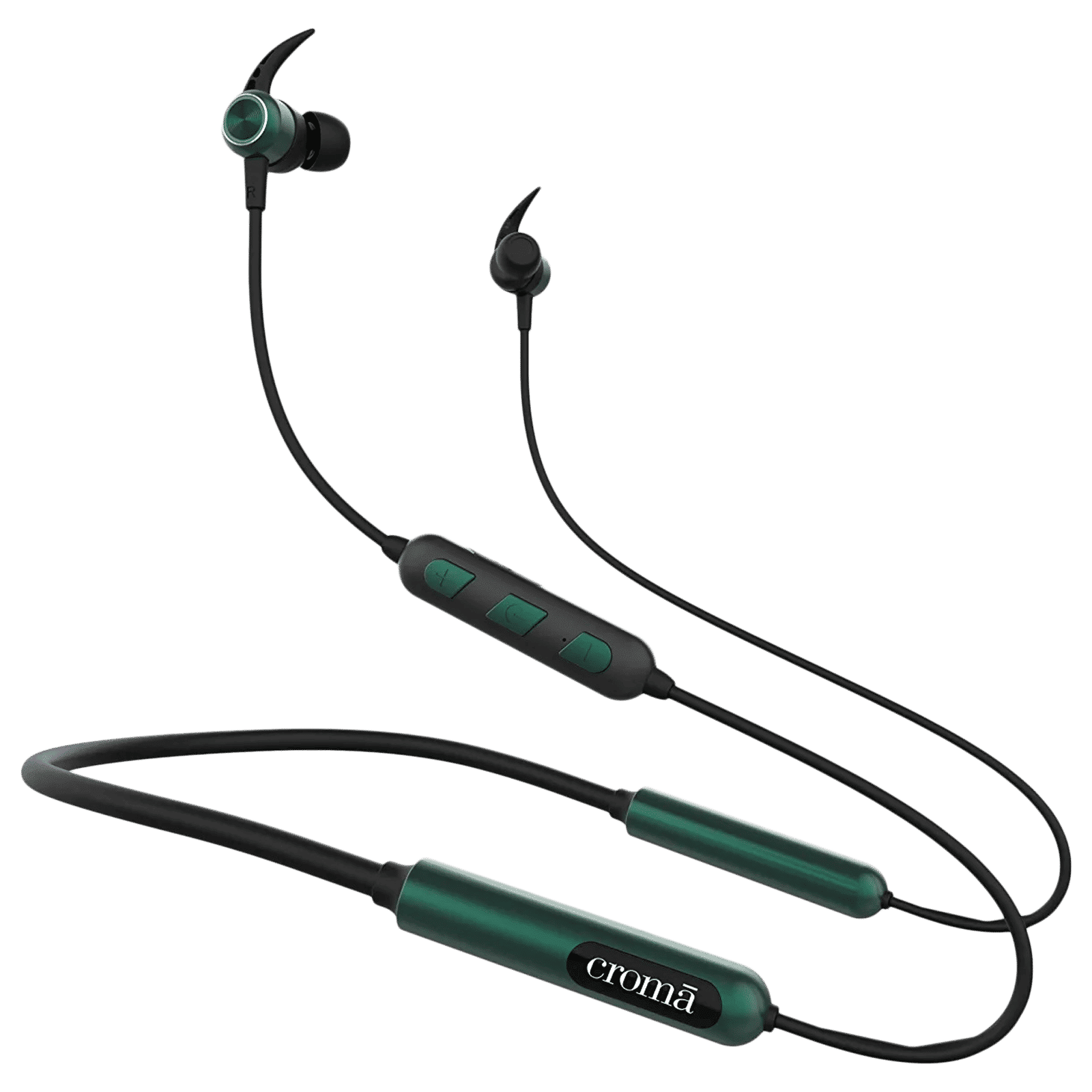 Croma Neckband (Type-C Fast Charging, Dual Connection, 80H Playback, Green)_1