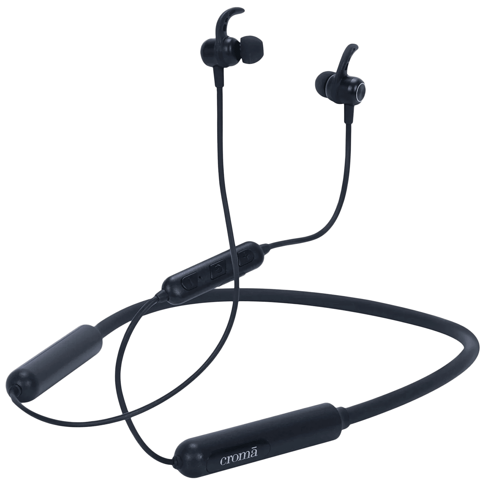 Croma Neckband (Type-C Fast Charging, Dual Connection, 80H Playback, Black)_1