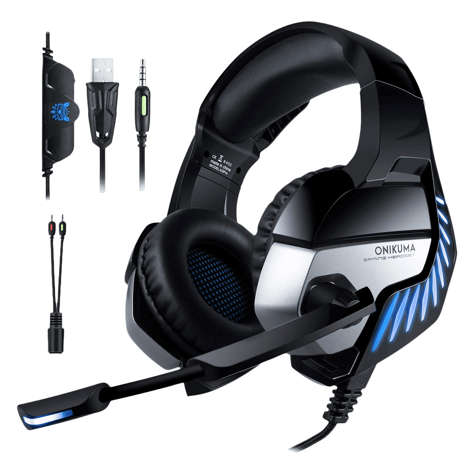 ONIKUMA K5 PRO Over-Ear Wired Gaming Headphone with Mic (3D Sound Effect, Black)_1