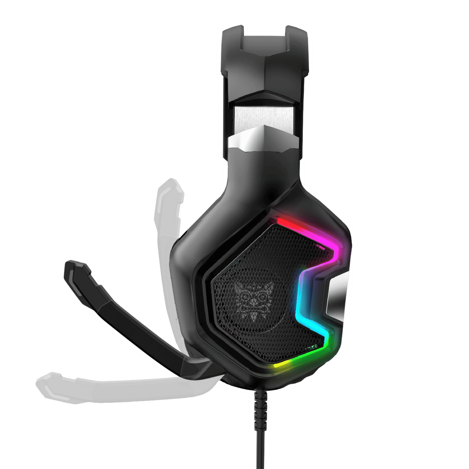 ONIKUMA K10 Pro Wired Gaming Headphone with Noise Cancellation (RGB Light, Over Ear, Black)_3