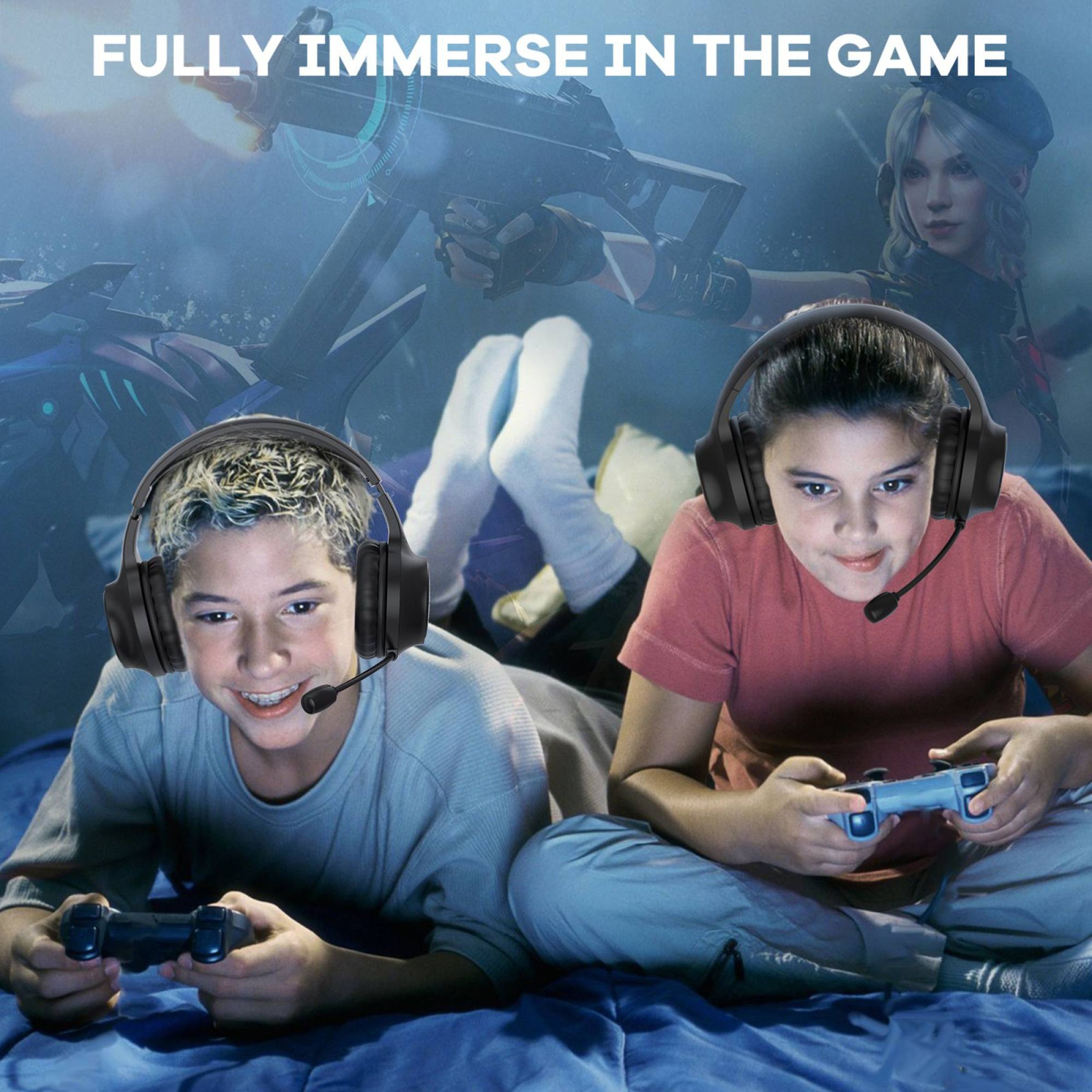 ONIKUMA X7 LED Wired Gaming Headphone with Noise Cancellation (RGB Light, Over Ear, Black)_5