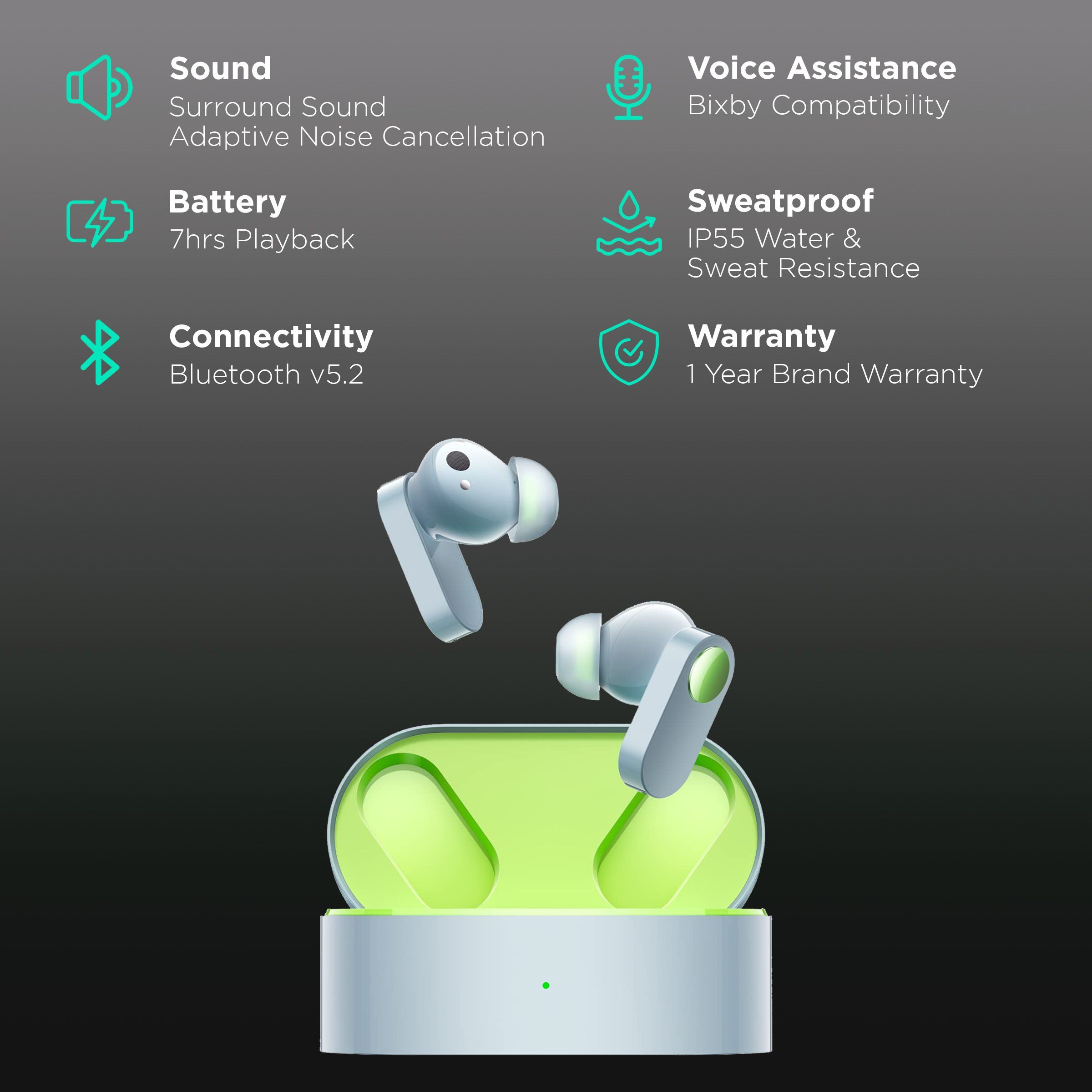 OnePlus Nord Buds E505A TWS Earbuds with AI Noise Cancellation (IP55 Water Resistant, Thundering Bass, Blue Agate)_2