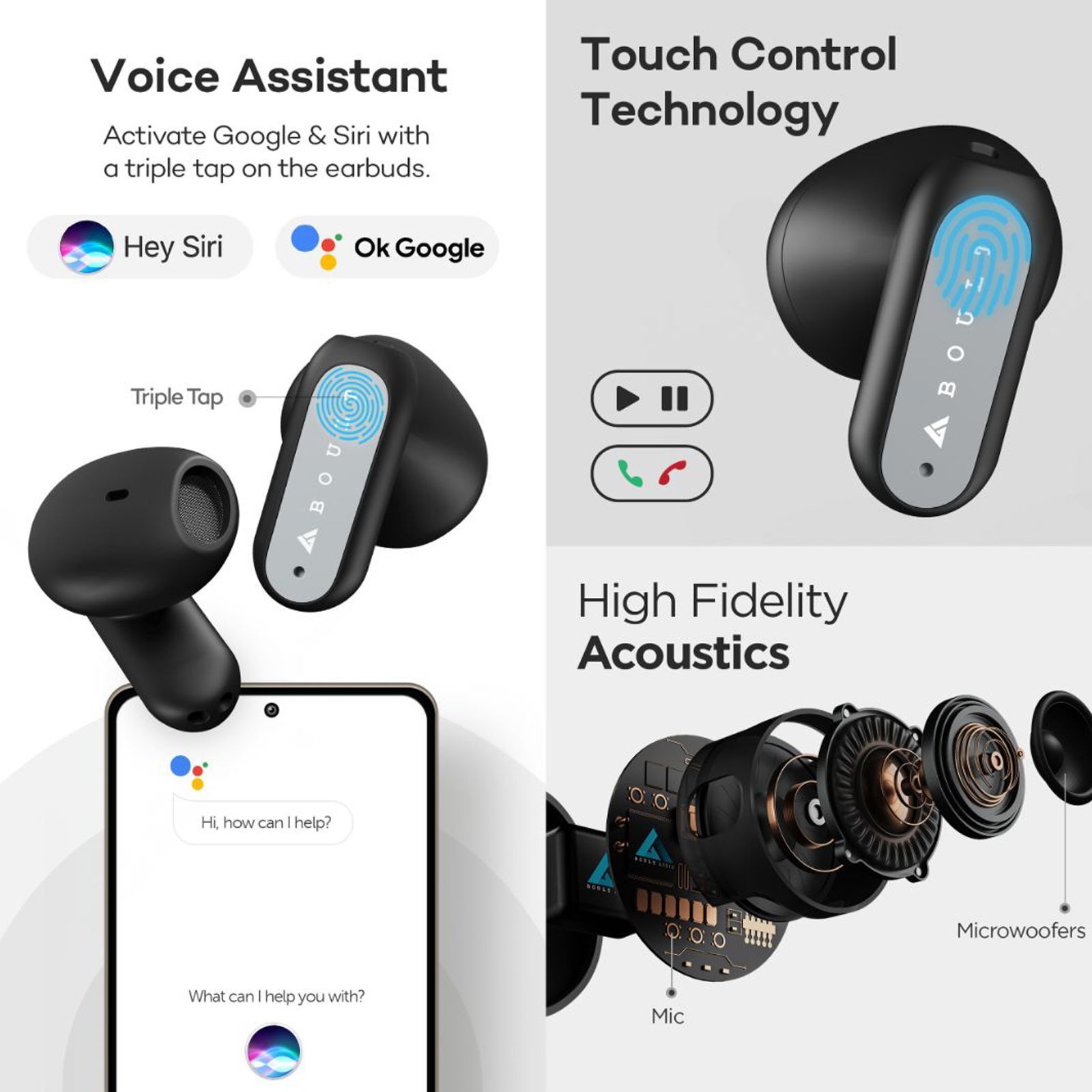 GOBOULT AirBass BA-CR-T1 TWS Earbuds (Water Resistant, Black) GOBOULT AirBass BA-CR-T1 TWS Earbuds (Water Resistant, Black)_6