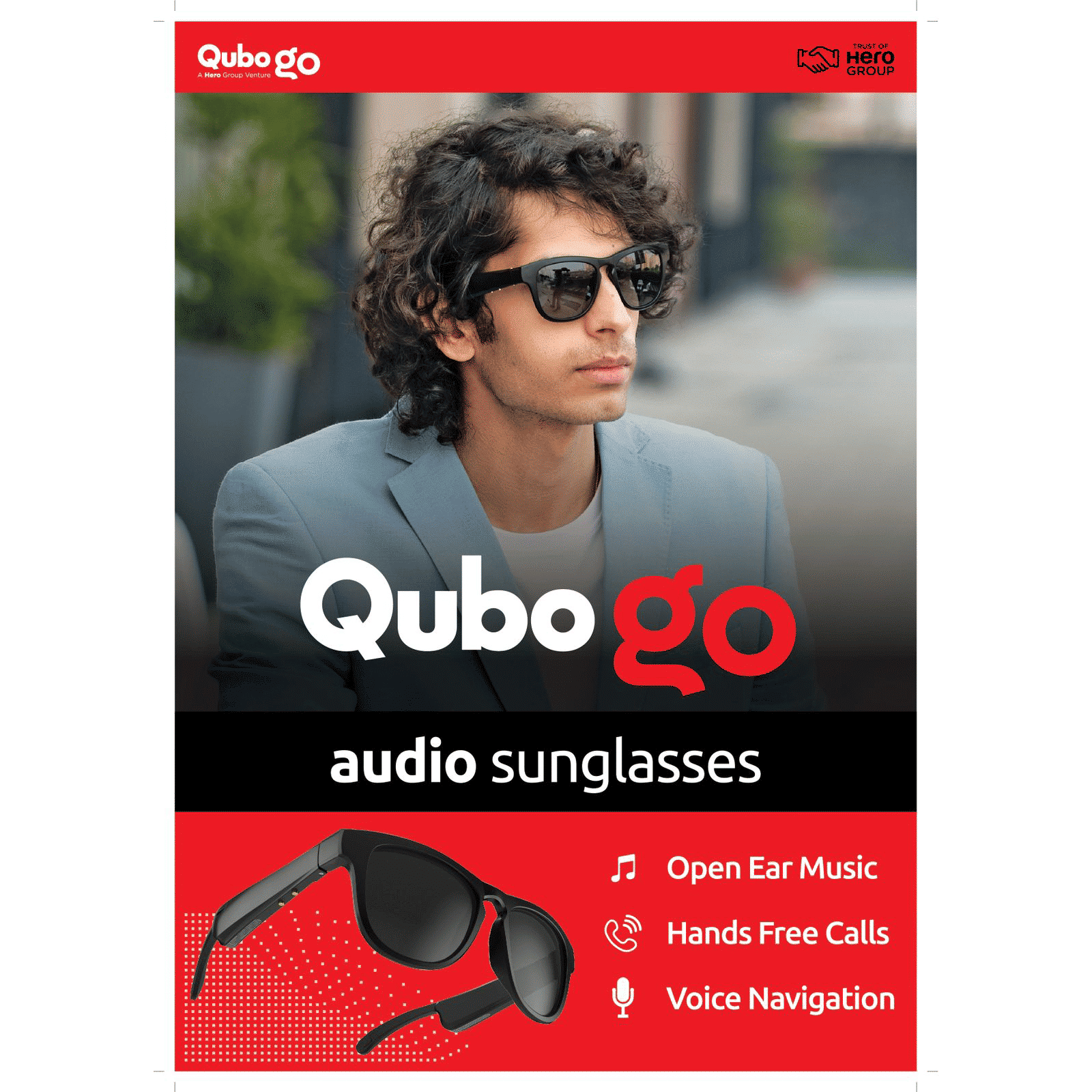 Qubo Go WF-HHF01GRBL1 Audio Sunglass (6 Hours Playback, Black)_7
