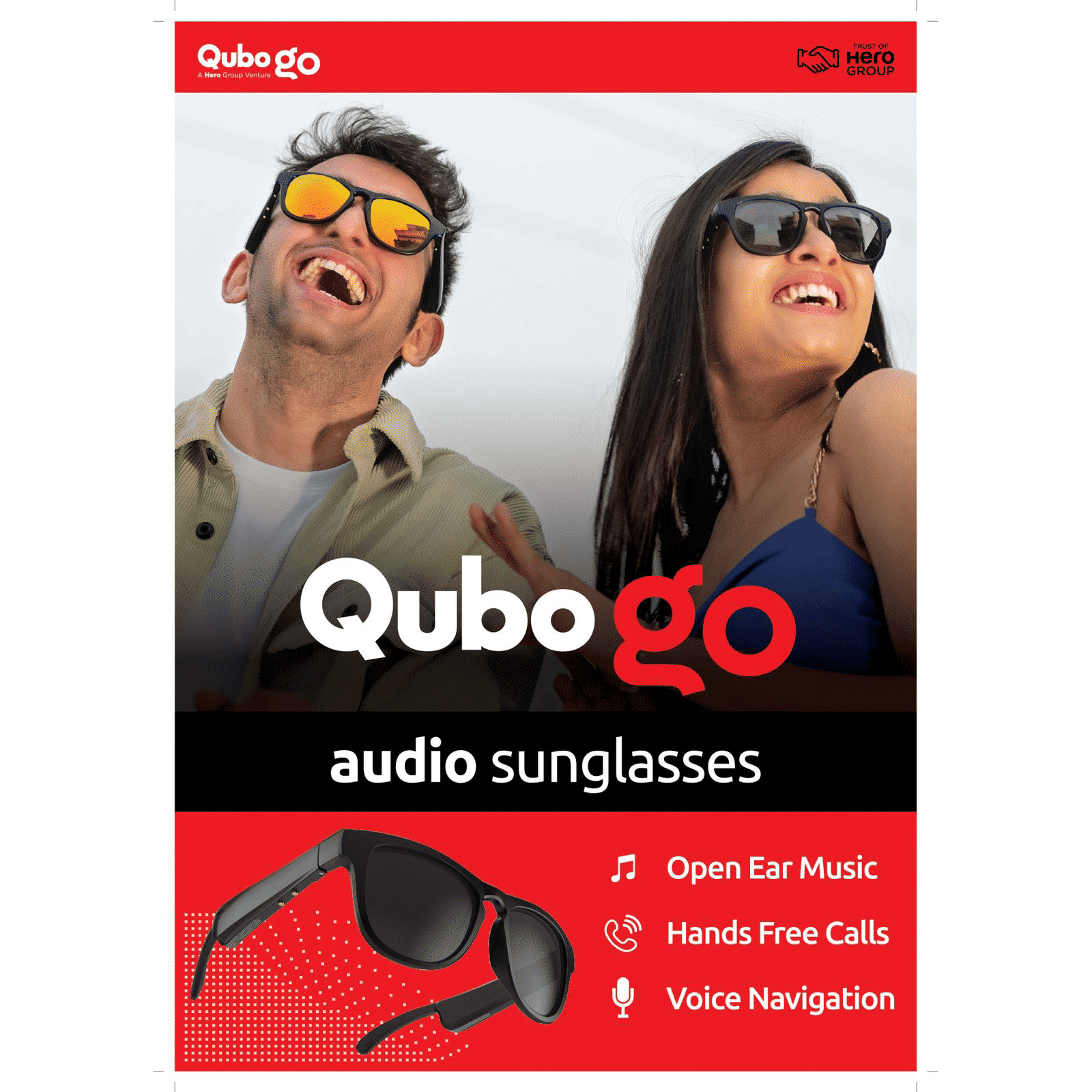 Qubo Go WF-HHF01GRBL1 Audio Sunglass (6 Hours Playback, Black)_8