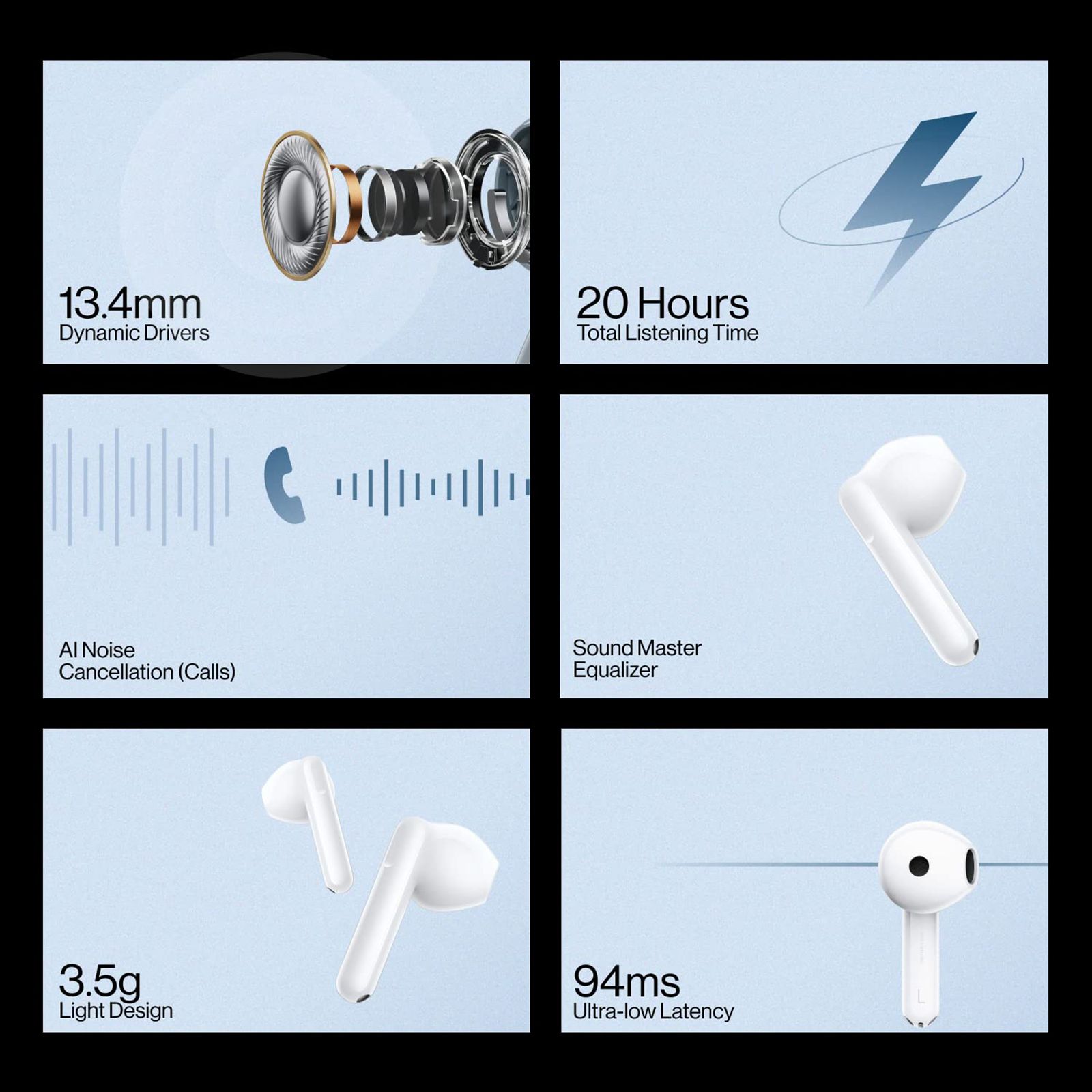 OnePlus Nord Buds CE E506A TWS Earbuds with Noise Cancellation (IPX4 Water Resistant, 20 Hours Playback, Misty Grey)_11