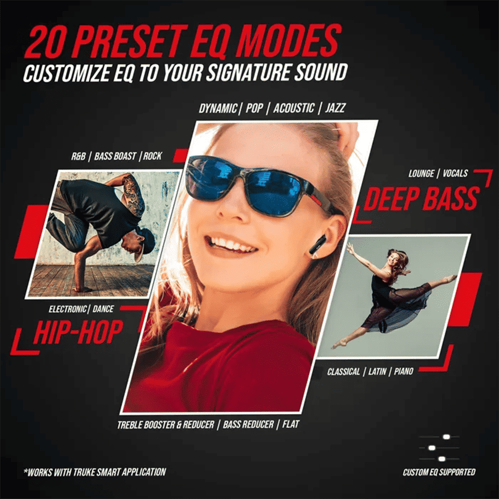 truke Air Buds+ E218 TWS Earbuds with AI Noise Cancellation (IPX4 Water Resistant, 48 Hours Playback, Black)_5