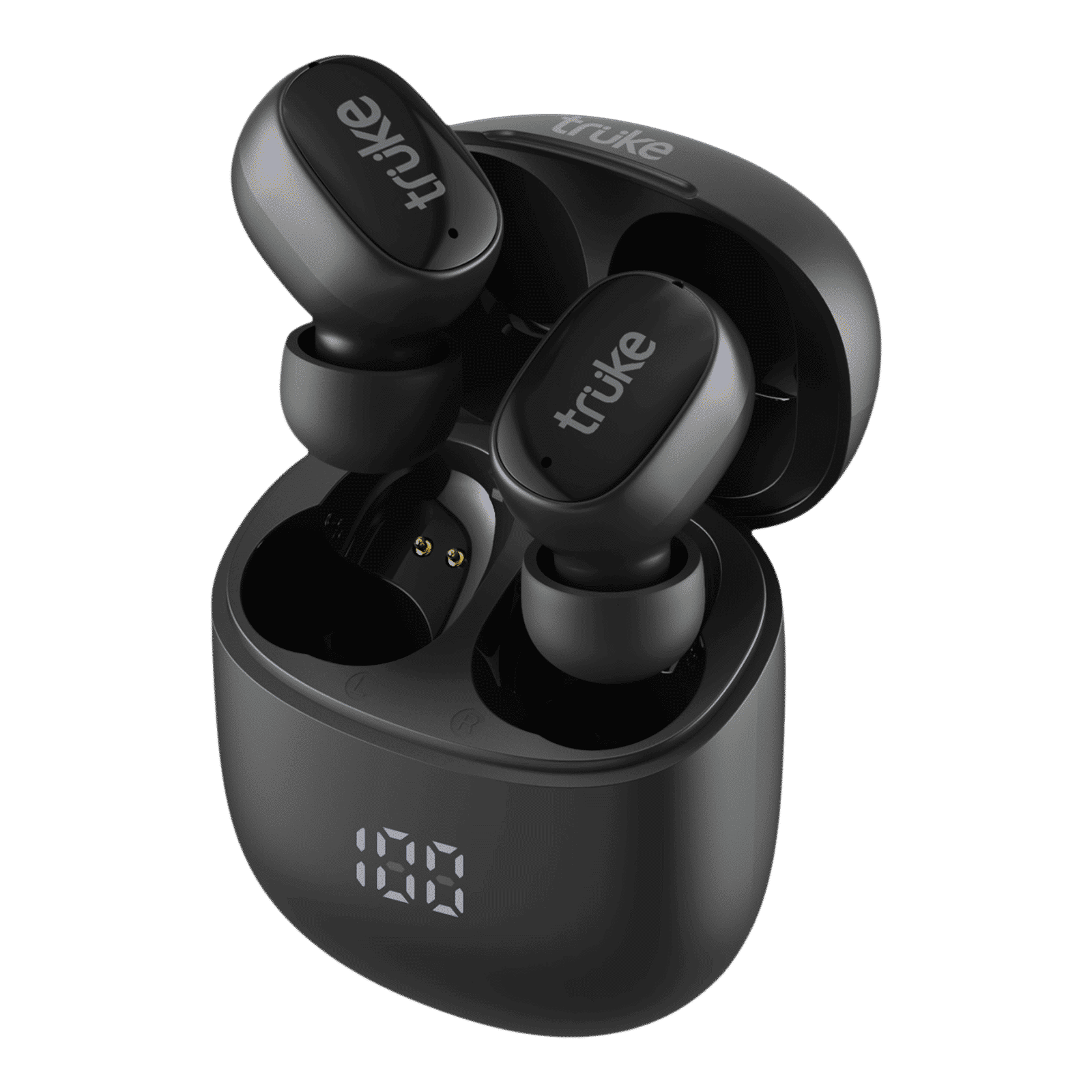 truke Buds F1 B130 TWS Earbuds with Environmental Noise Cancellation (IPX4 Sweat & Water Resistant, 48 Hours Playback, Black)_1