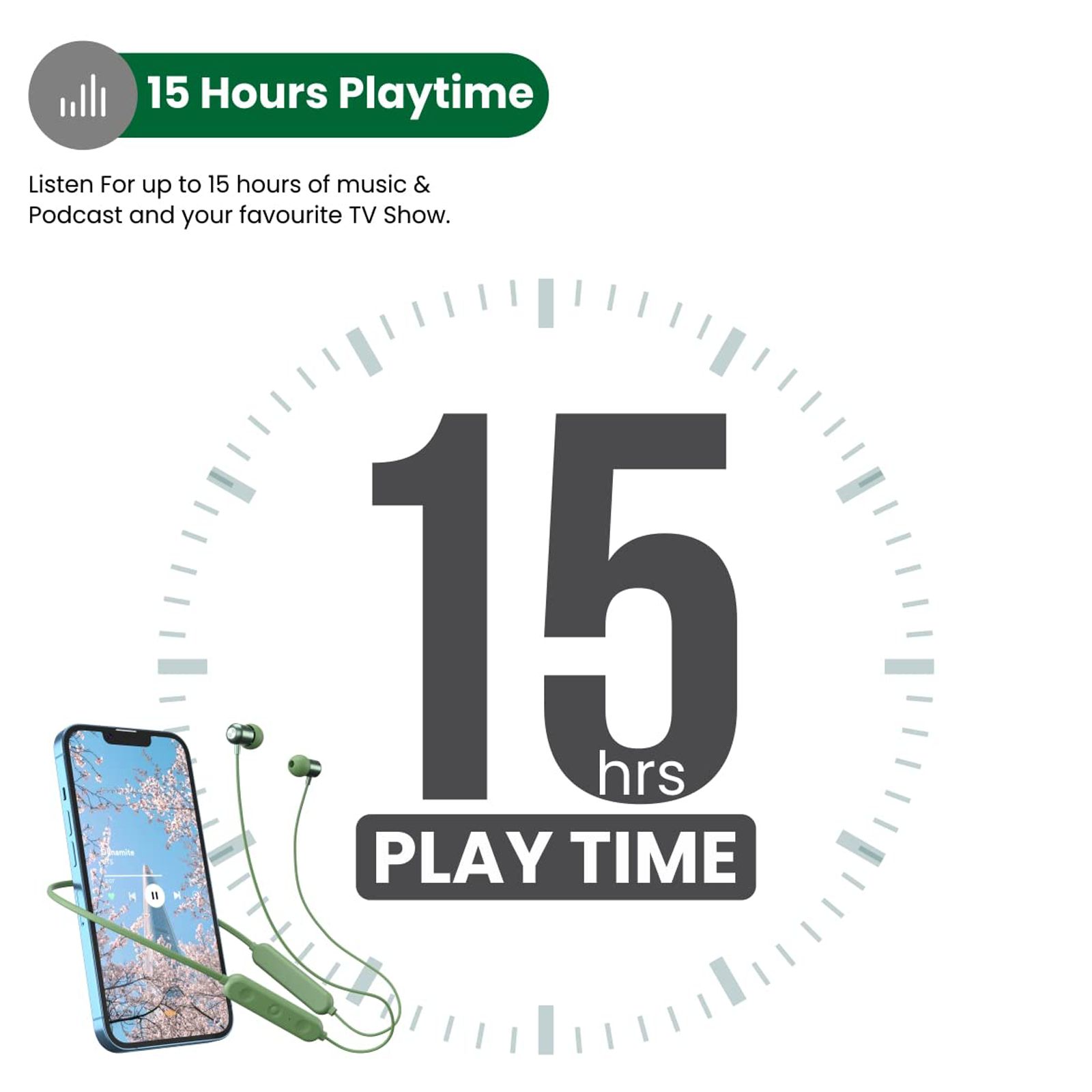 PORTRONICS Harmonics Z1 POR-1575 Neckband (Voice Assistant Enabled, Green)_6