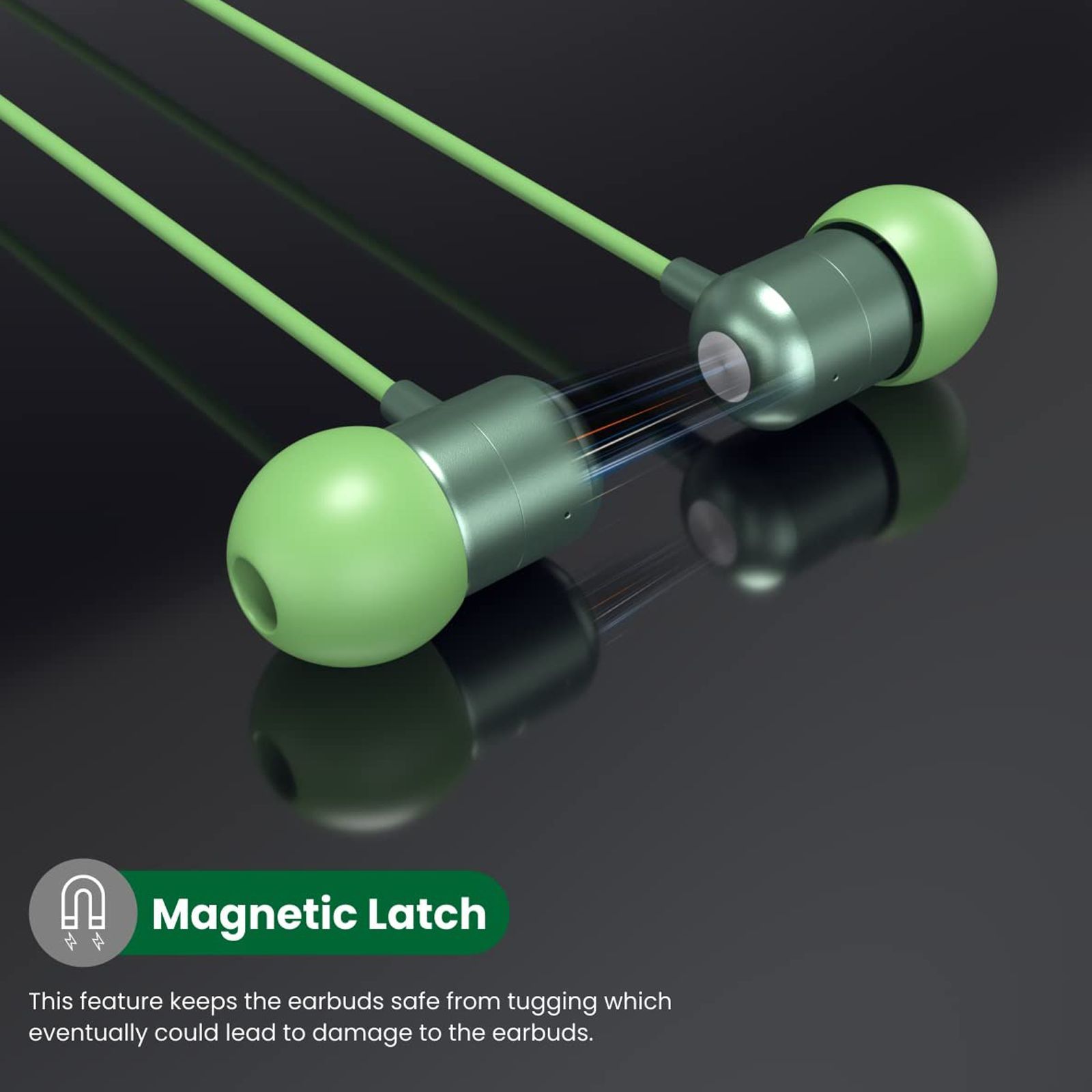 PORTRONICS Harmonics Z1 POR-1575 Neckband (Voice Assistant Enabled, Green)_7