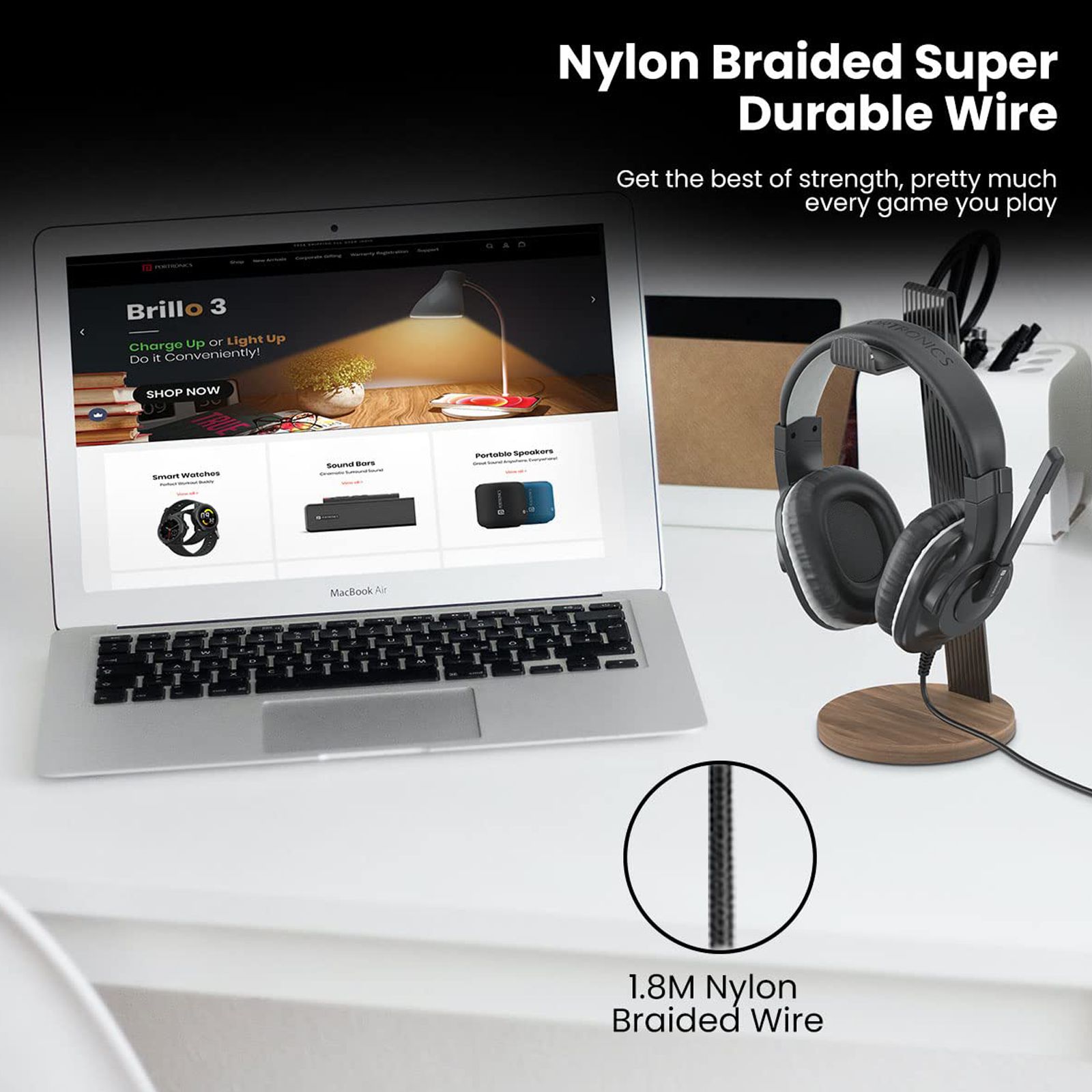 PORTRONICS Genesis POR-1530 Wired Gaming Headset (Distortion Free Audio, Over Ear, Grey)_4