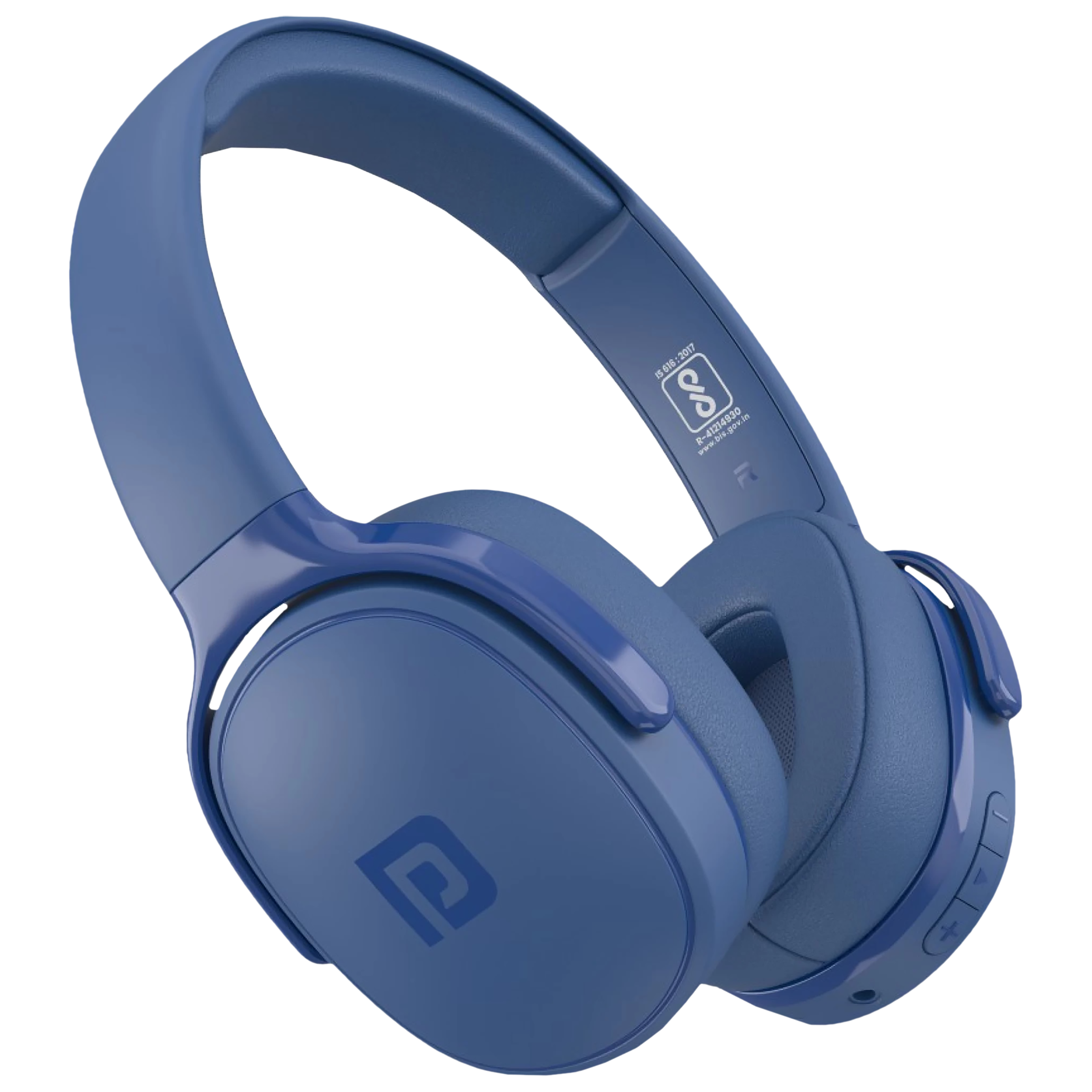 PORTRONICS Muffs A POR-1508 Bluetooth Headphone with Mic (Upto 30 Hours Playback, Over Ear, Blue)_1