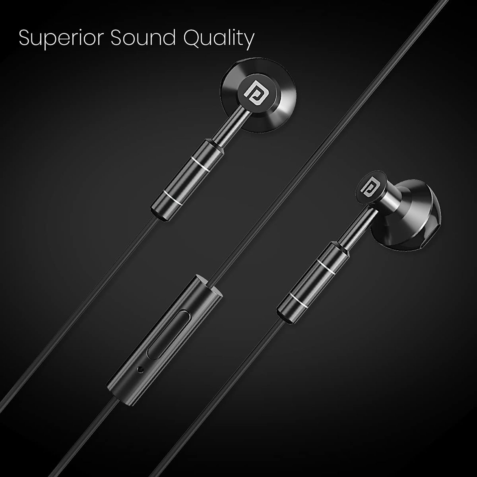 PORTRONICS Ear 1 POR-1367 Wired Earphone with Mic (In Ear, Black)_6