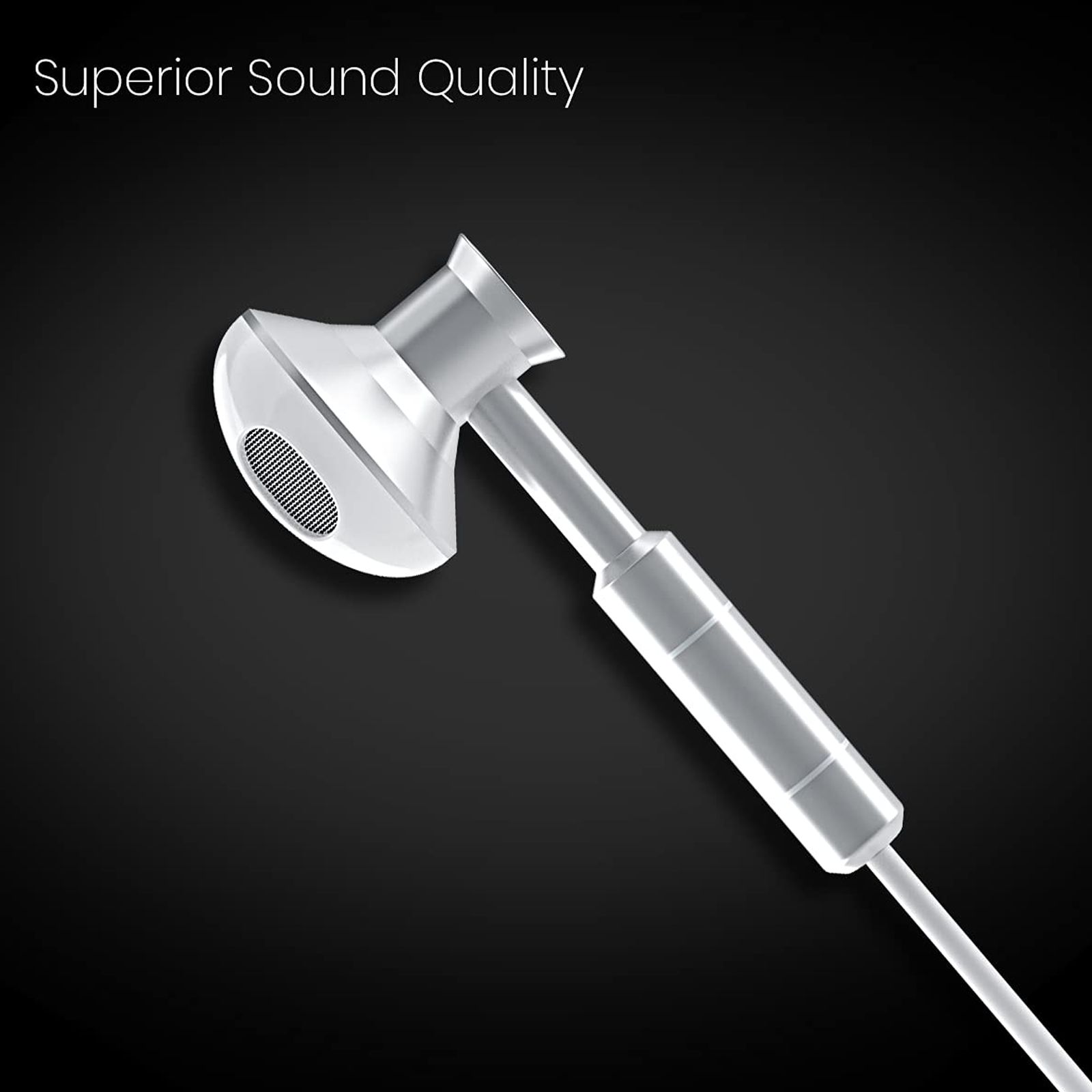PORTRONICS Ear 1 POR-1370 Wired Earphone with Mic (In Ear, White) PORTRONICS Ear 1 POR-1370 Wired Earphone with Mic (In Ear, White)_5