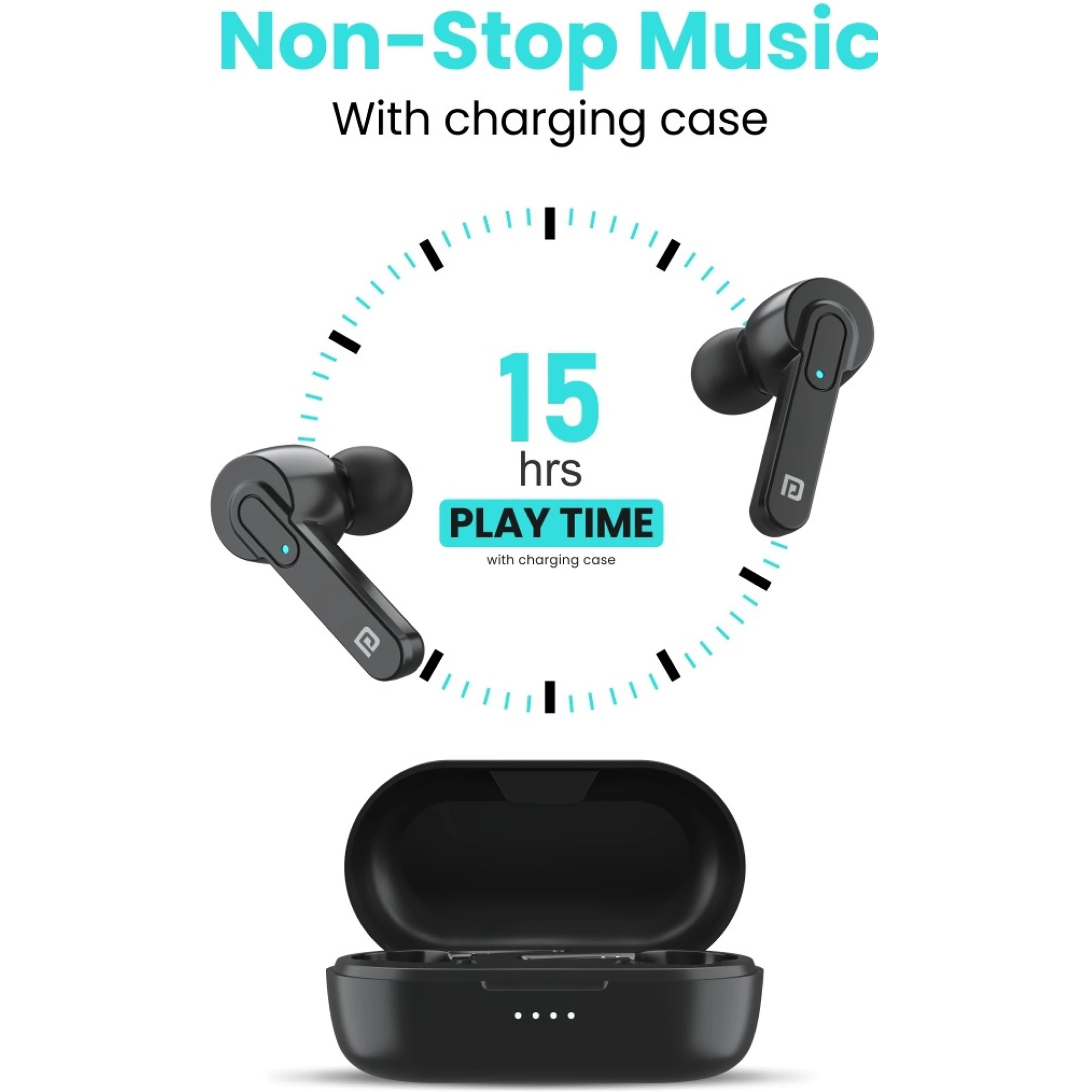 PORTRONICS Harmonics Twins 24 POR-1416 TWS Earbuds (Upto 15 Hours Playback, Black)_8