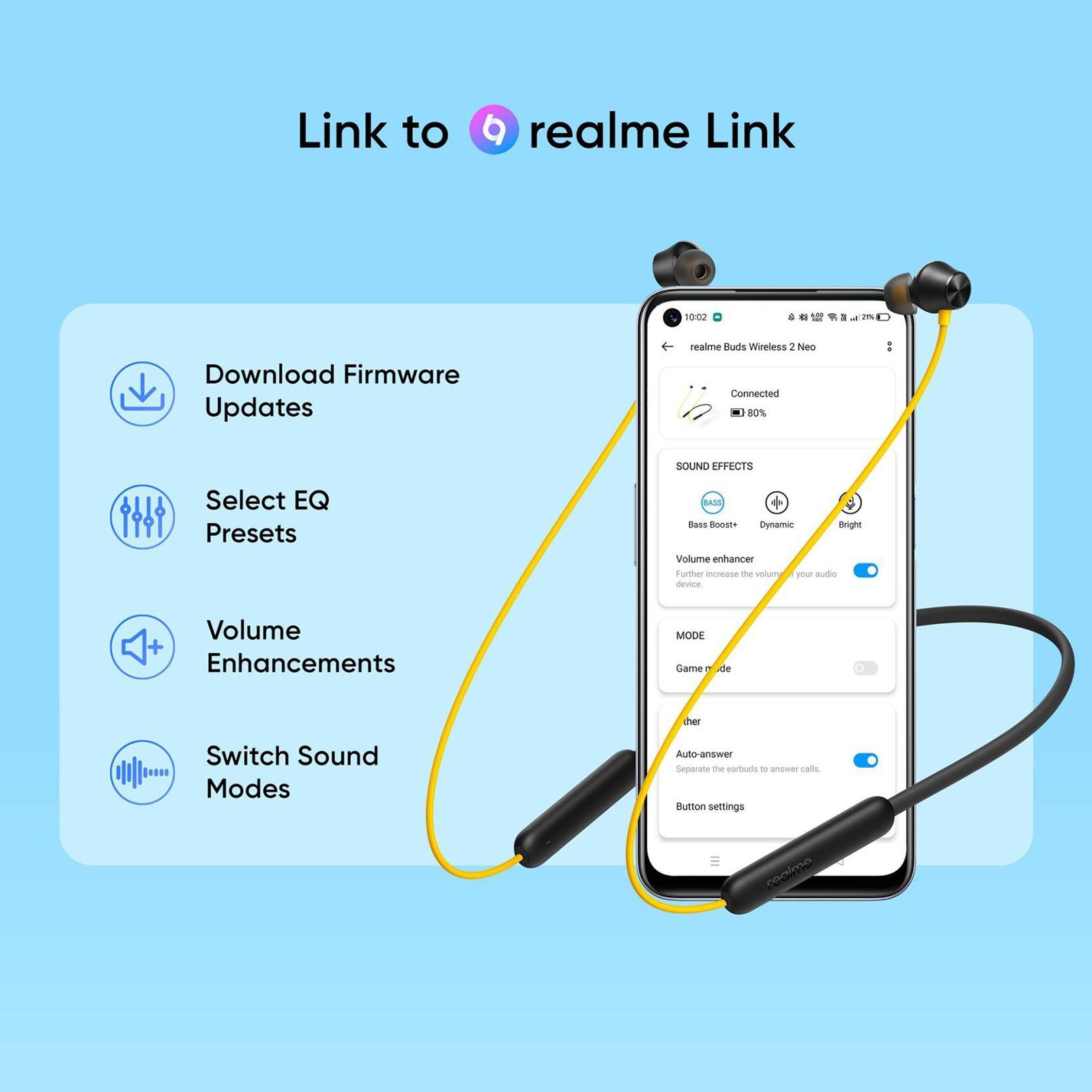 realme Buds Wireless 2S RMA2011 Neckband with Environment Noise Cancellation (IPX4 Water Resistant, Powerful Bass, Black)_6