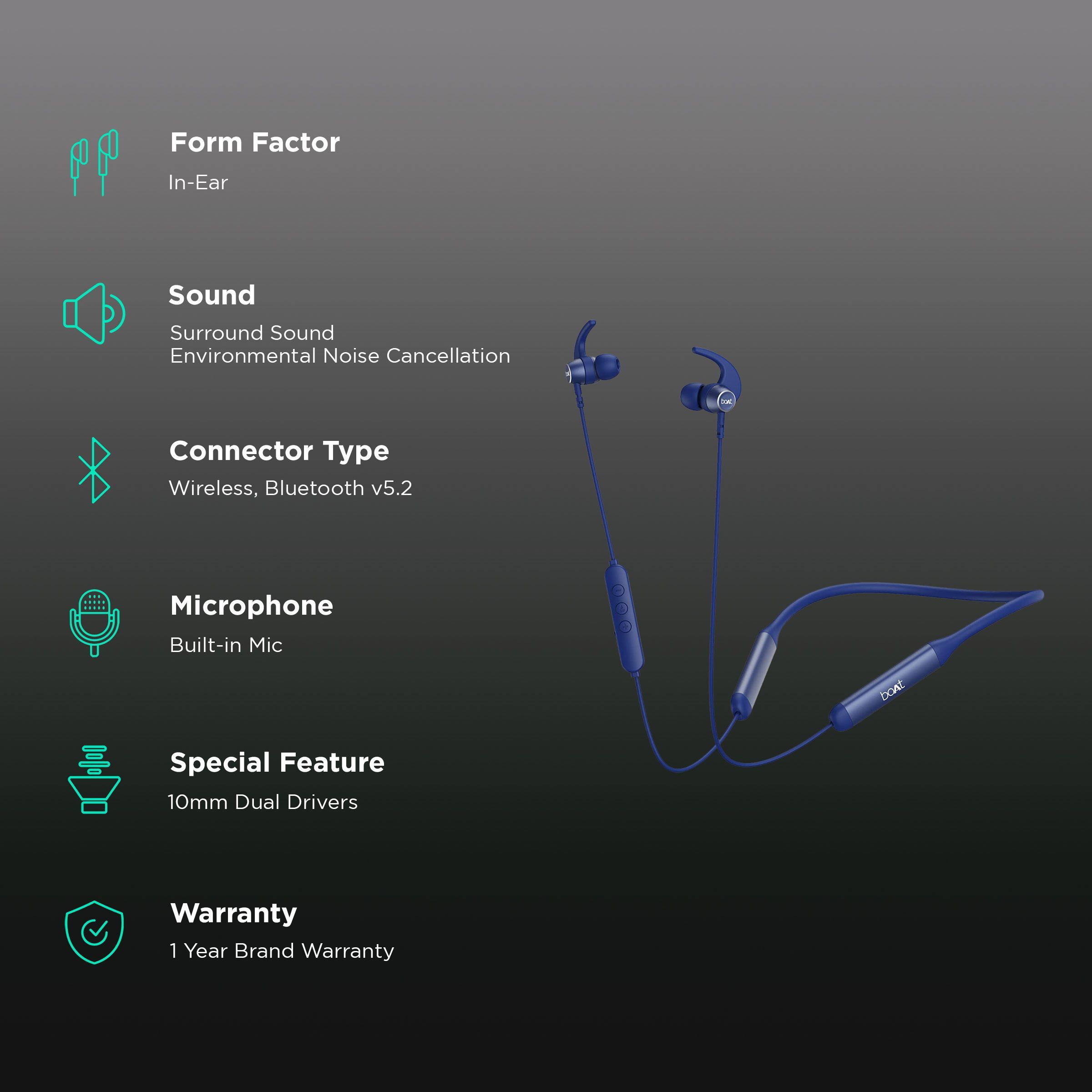 boAt Rockerz 330 Pro Neckband with Environmental Noise Cancellation Technology (IPX5 Water Resistant, ASAP Charge, Blue_2