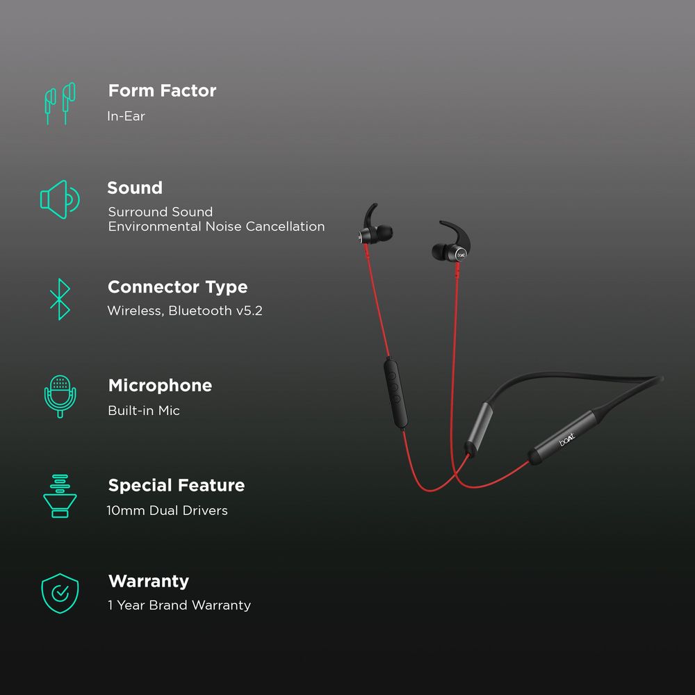 Buy boAt Rockerz 330 Pro Neckband with Environmental Noise Cancellation ...