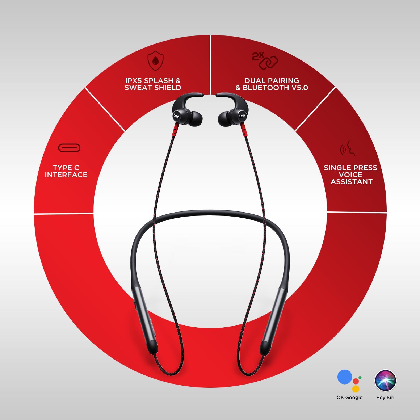 boAt Rockerz 333 Neckband (IPX5 Splash & Sweat Shield, ASAP Charge, Cherry Black)_4